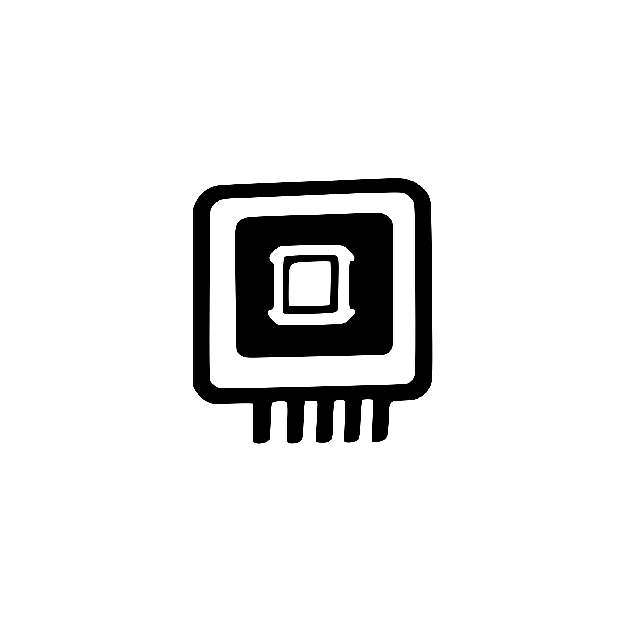 AI-generated SVG of a simple microchip / cpu icon