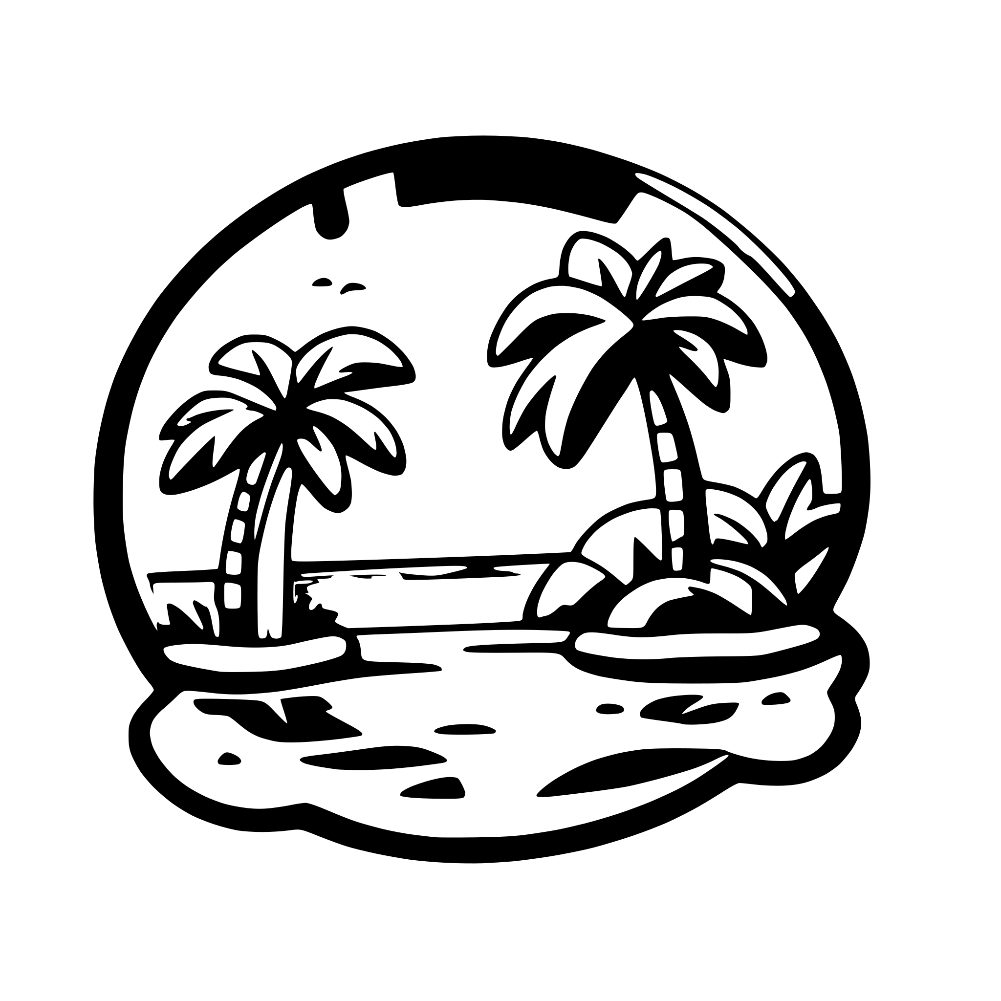 AI-generated SVG of 'tropical Island'