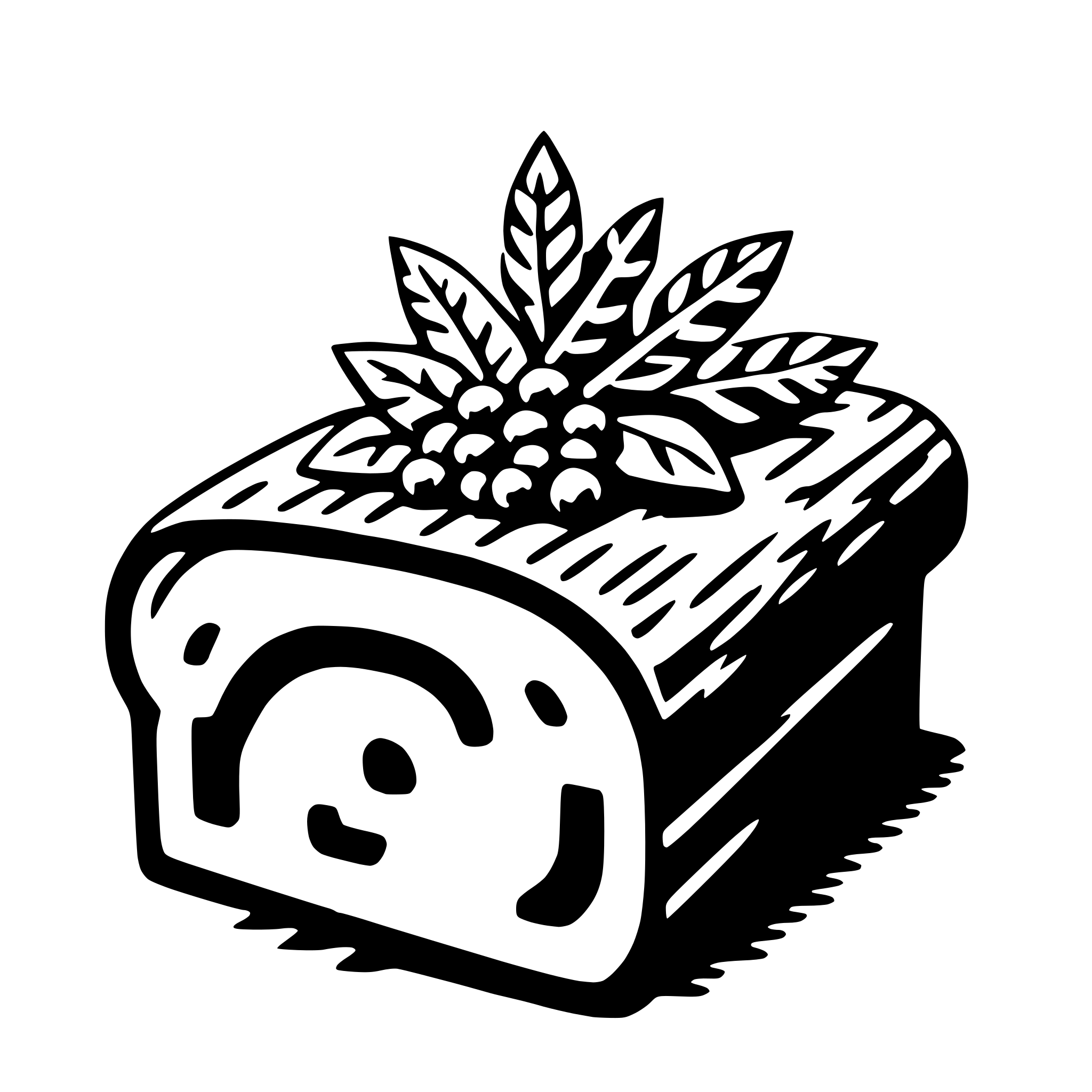 AI-generated SVG of a yule log