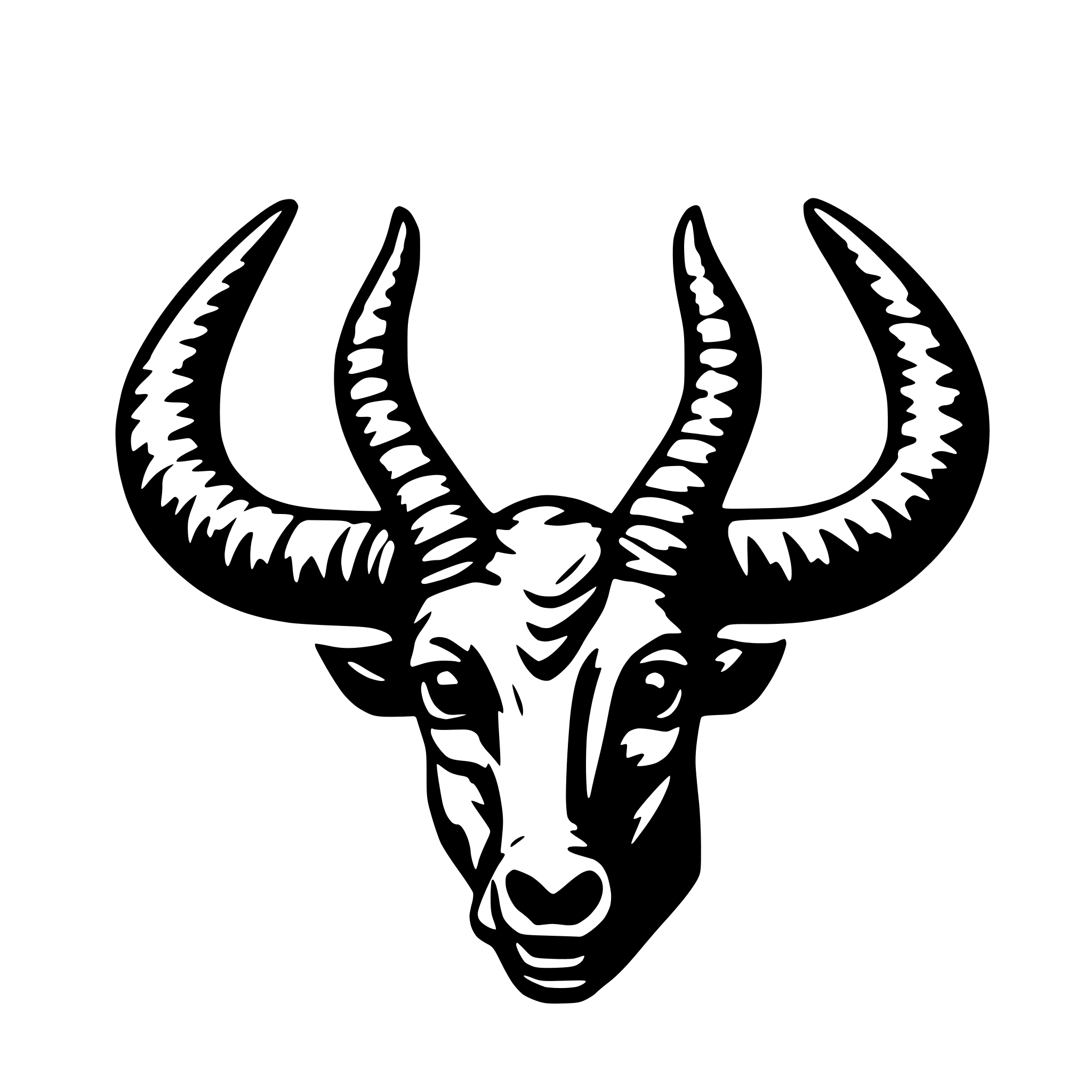 AI-generated SVG of a Kudu horns