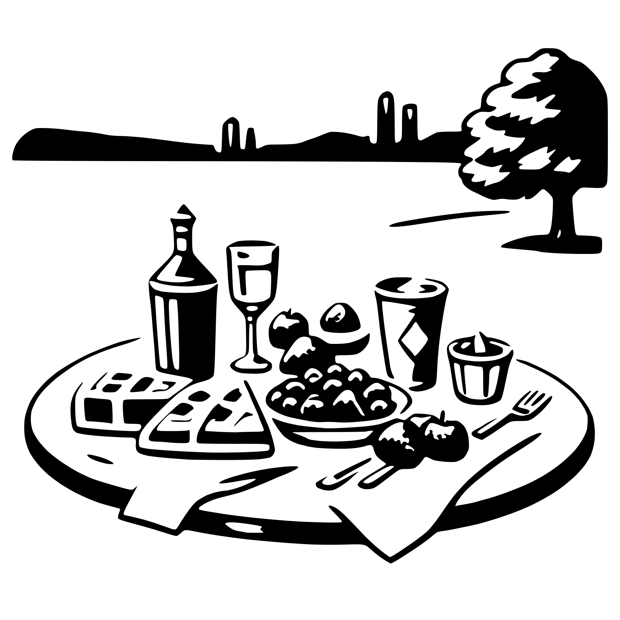 AI-generated SVG of 'romantic picnic'
