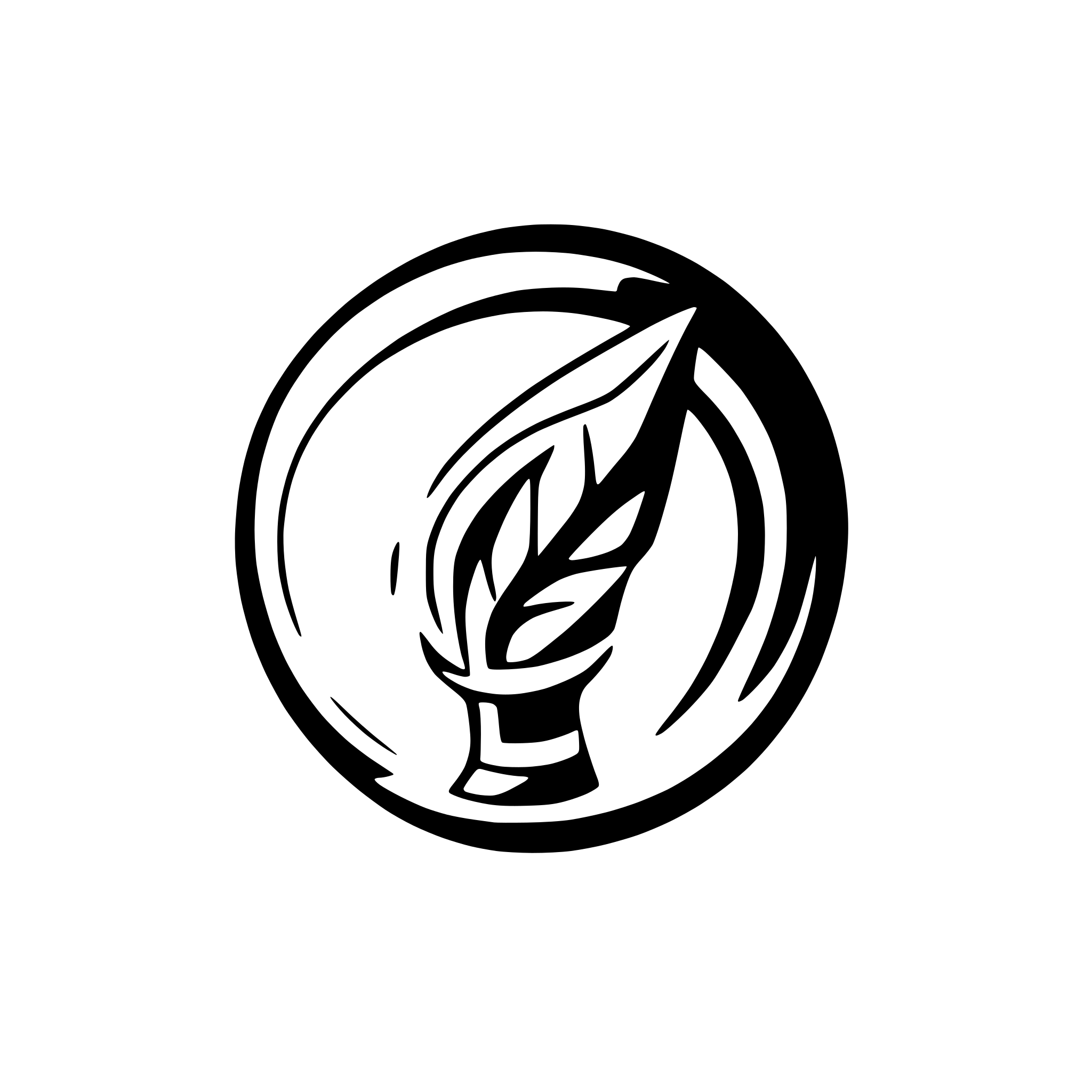 AI-generated SVG of 'tornado logo cool blue'