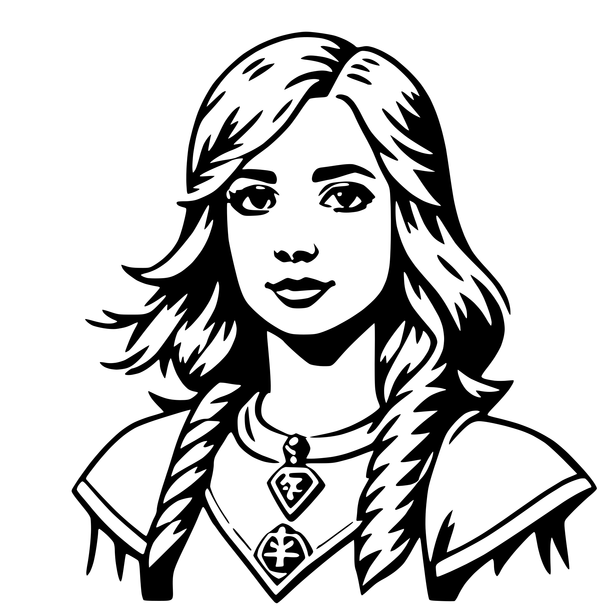 AI-generated SVG of a freya