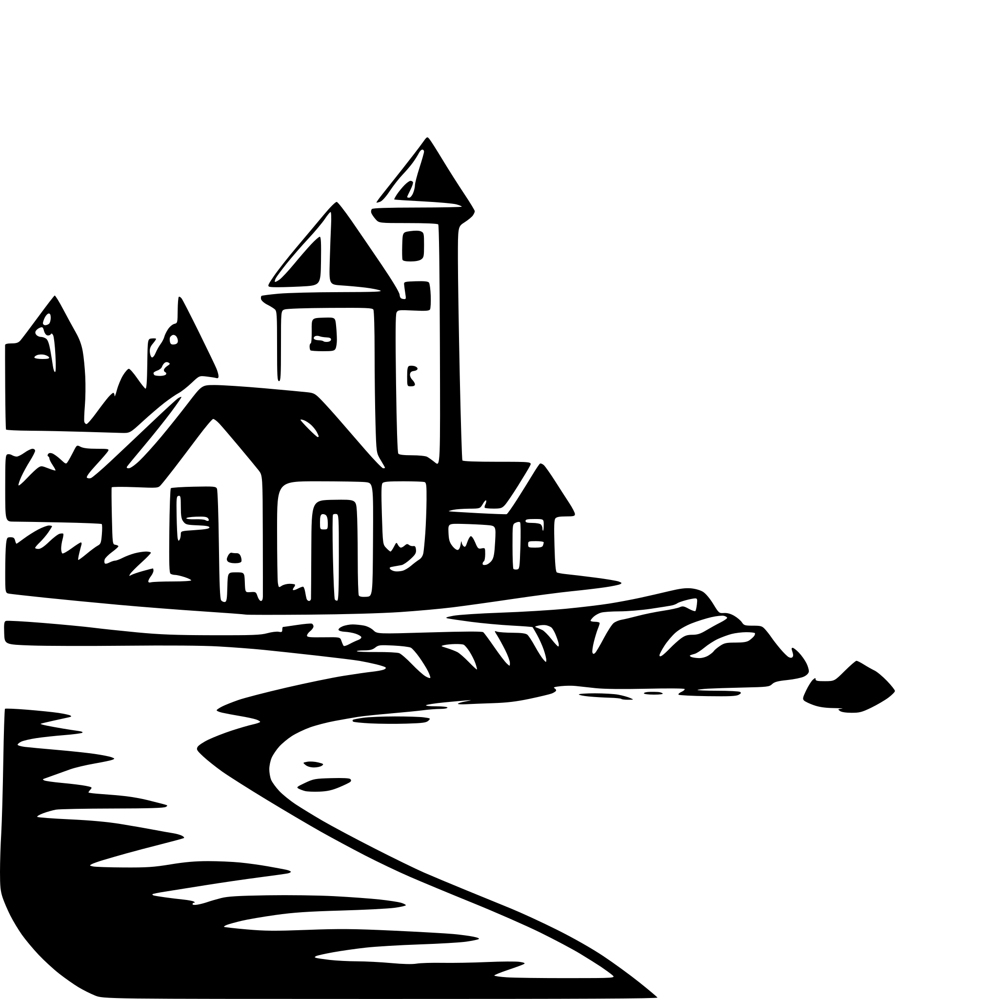 AI-generated SVG of 'seaside village'