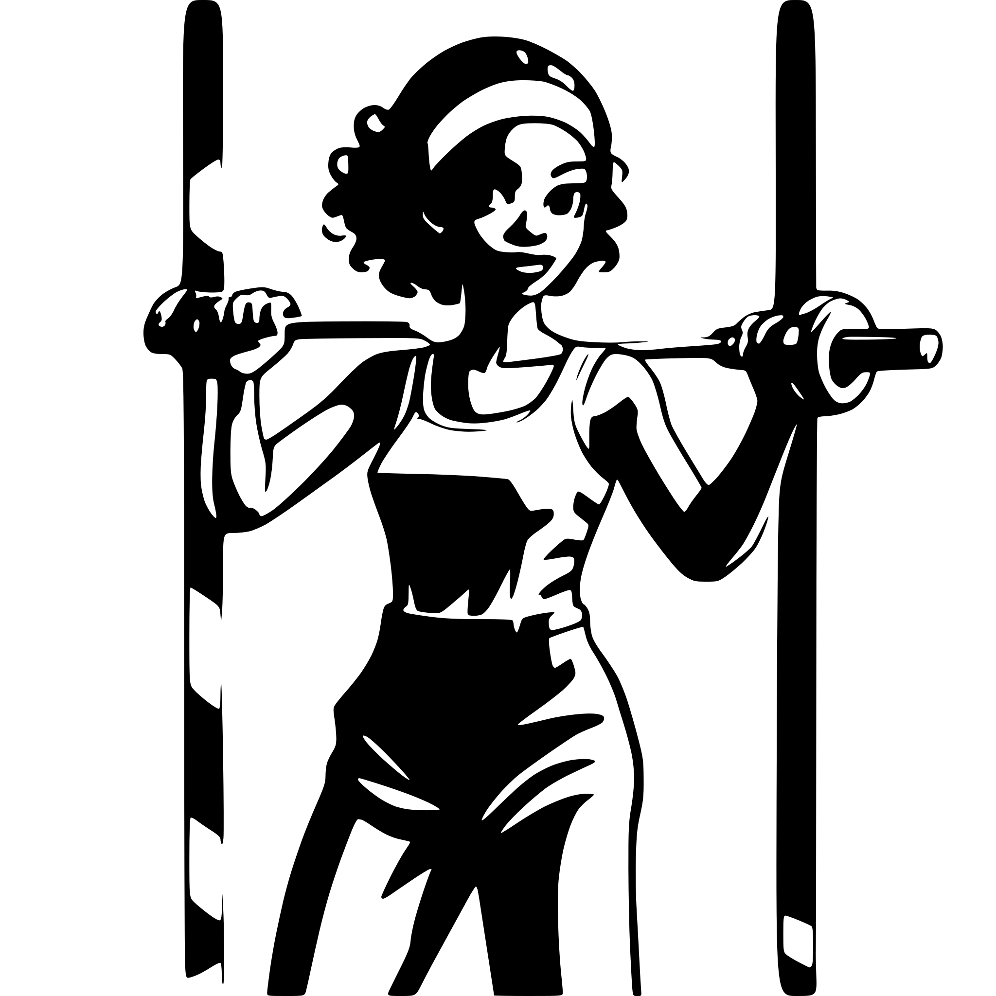 AI-generated SVG of 'african woman working out'