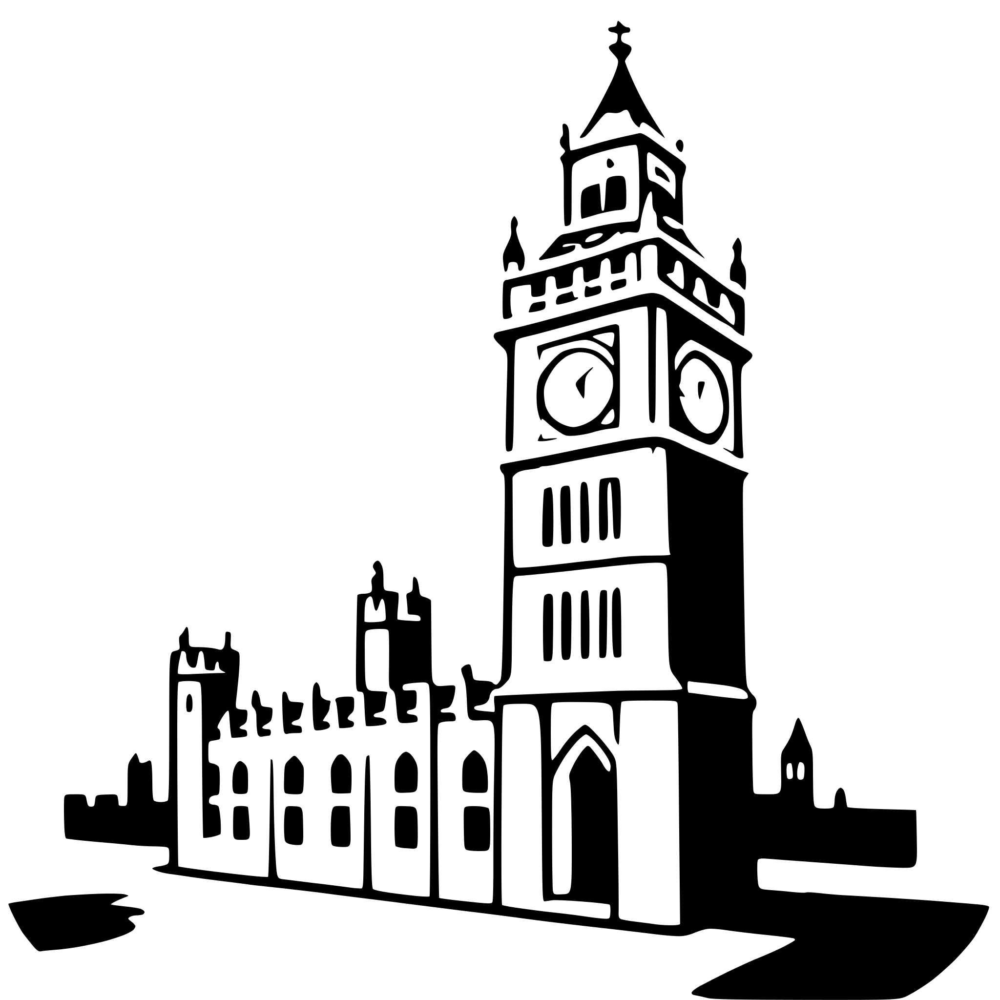 AI-generated SVG of a big ben