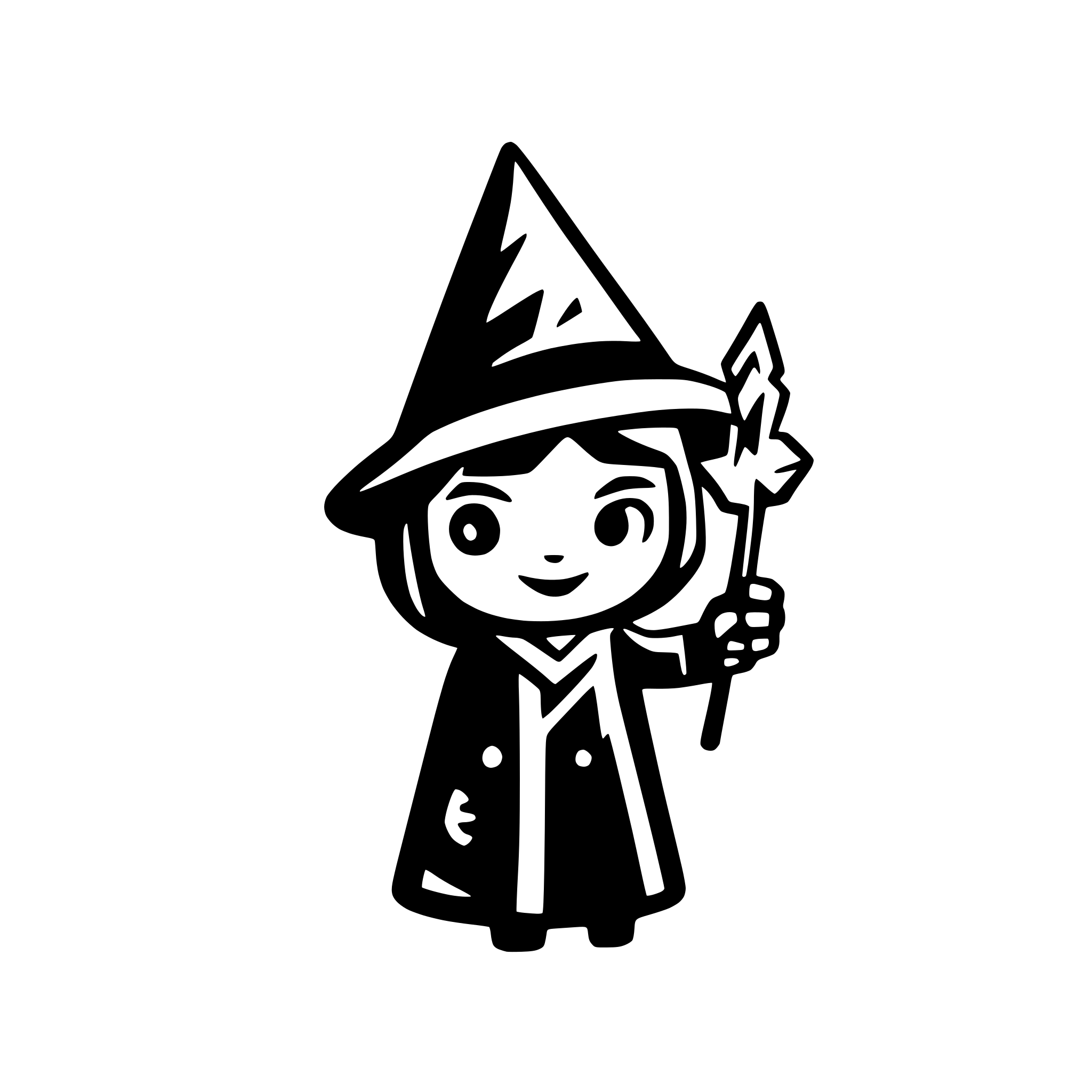 AI-generated SVG of a wizard holding a magic wand, ux/ui icon, fontawesome styling