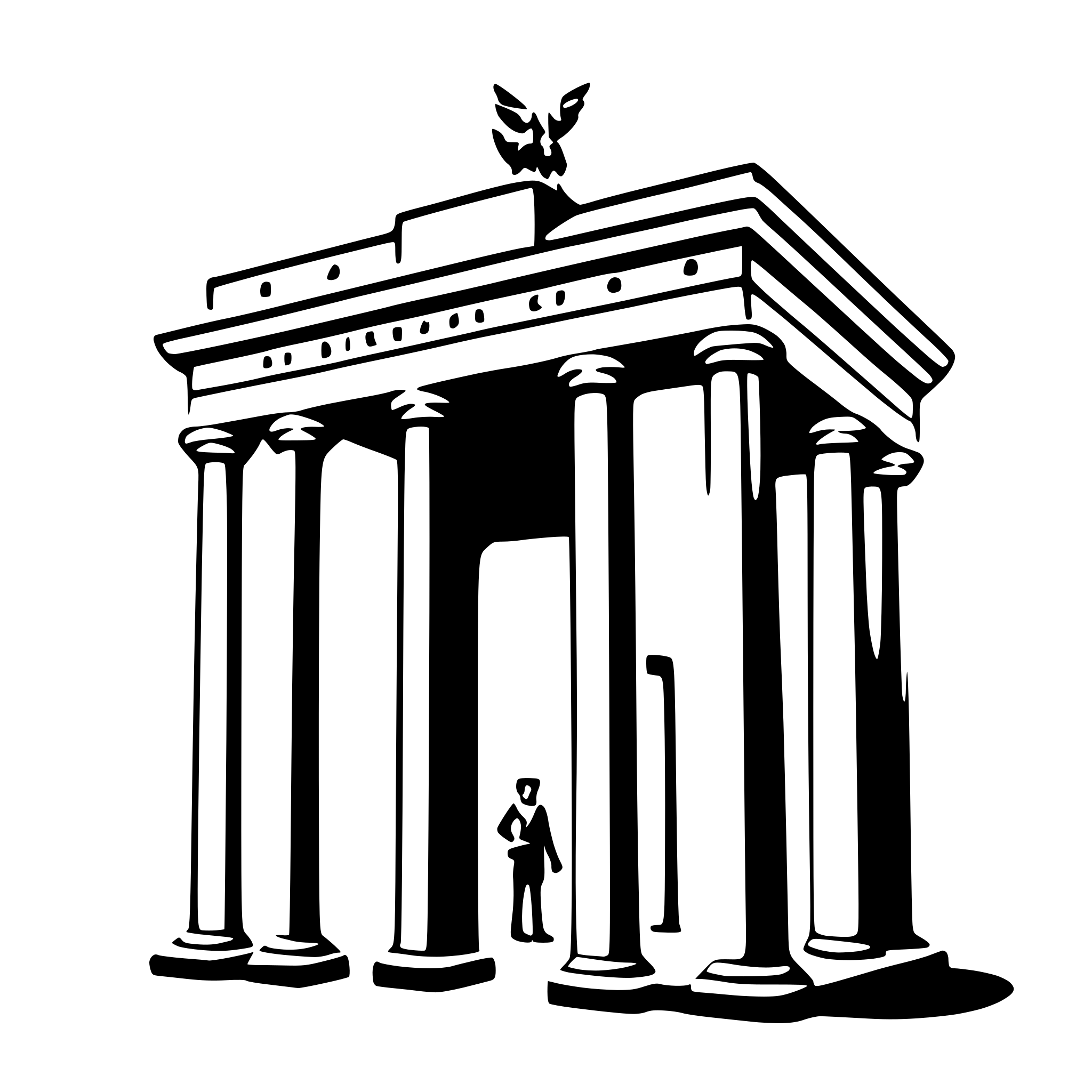 AI-generated SVG of a brandenburg gate