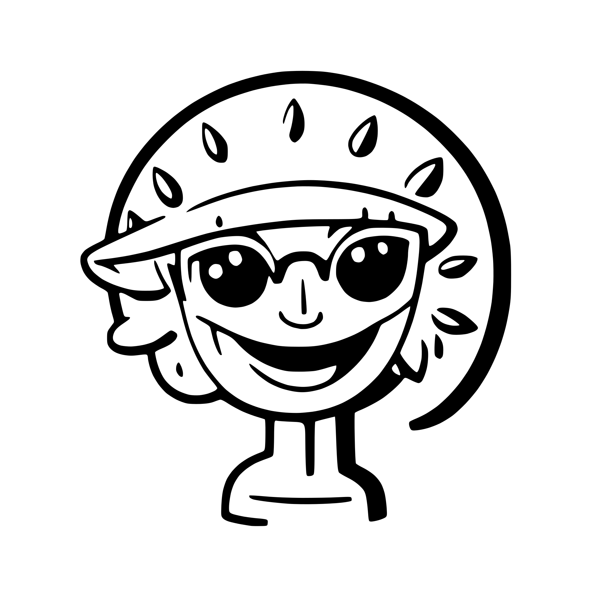 AI-generated SVG of a a smiling sun wearing a sunhat and shades