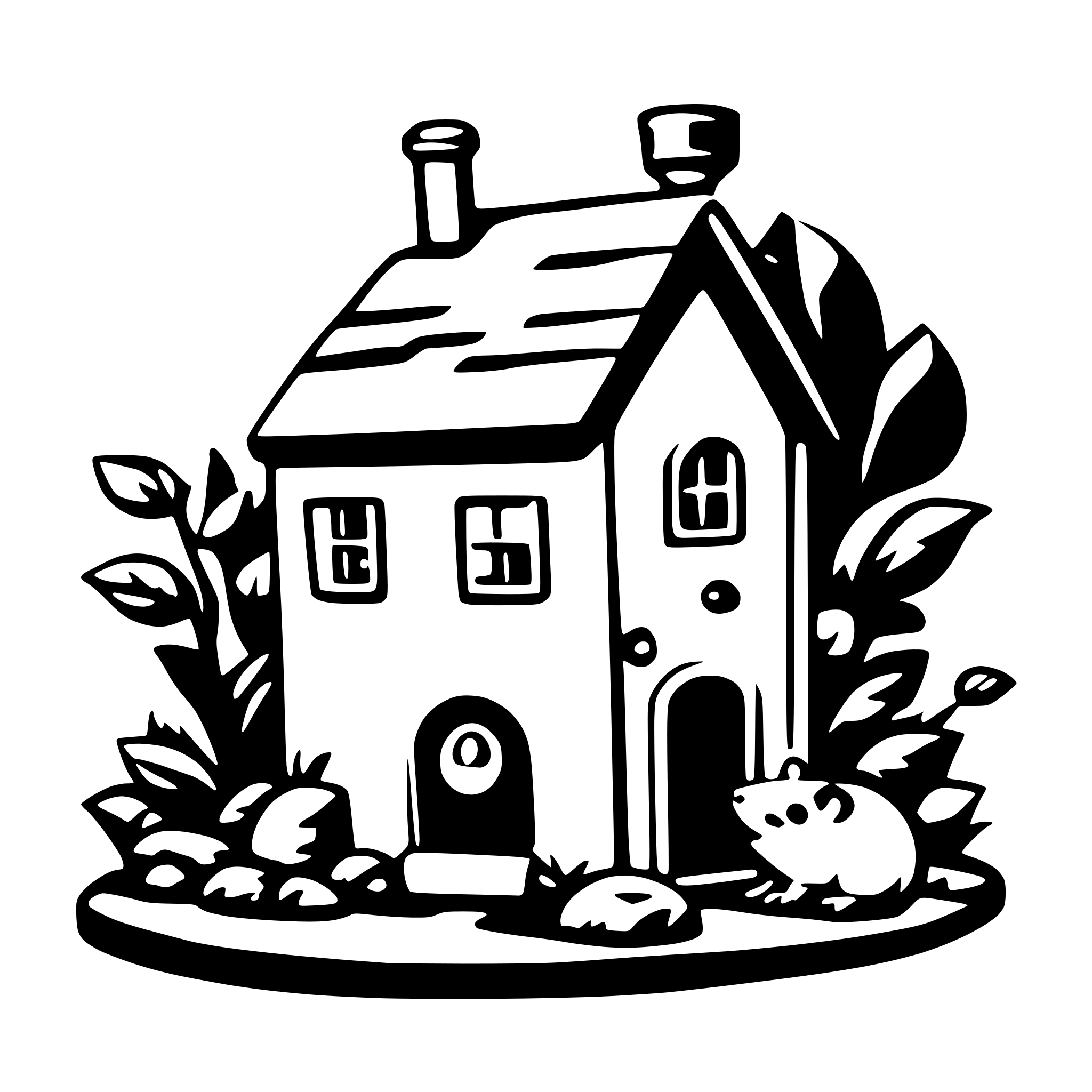 AI-generated SVG of 'tiny mouse house'