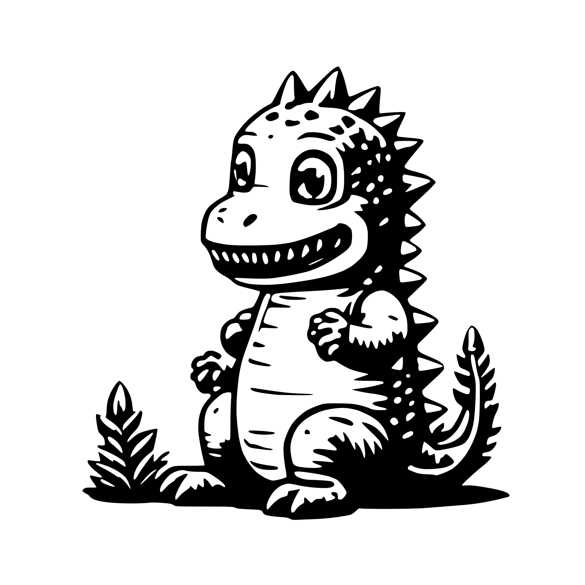 AI-generated SVG of 'cute baby godzilla'