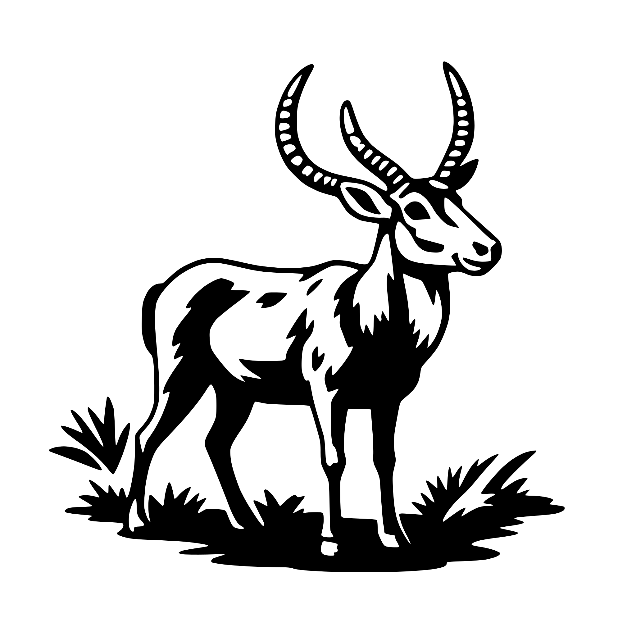 AI-generated SVG of 'antelope'