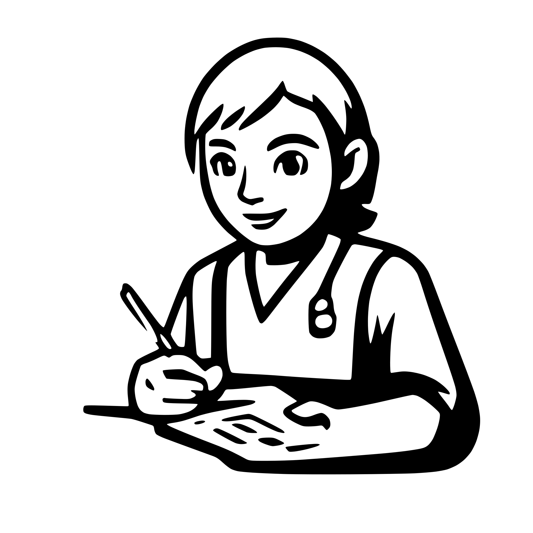 AI-generated SVG of a Billbo icon of a hobbit writing an invoice