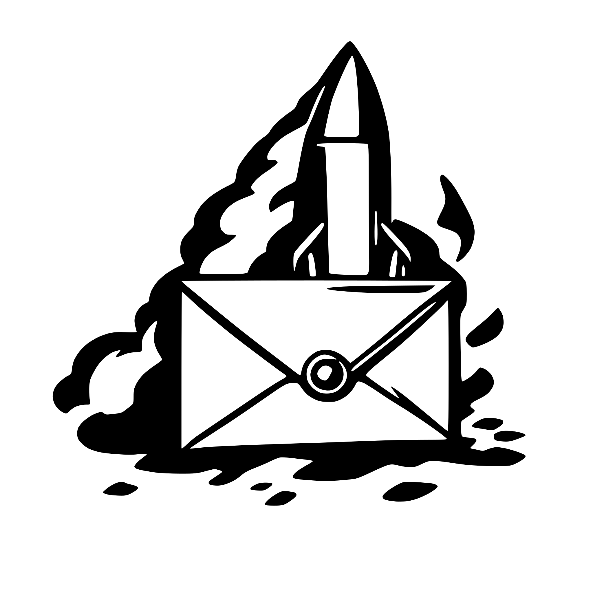 AI-generated SVG of a Envelope with rocket