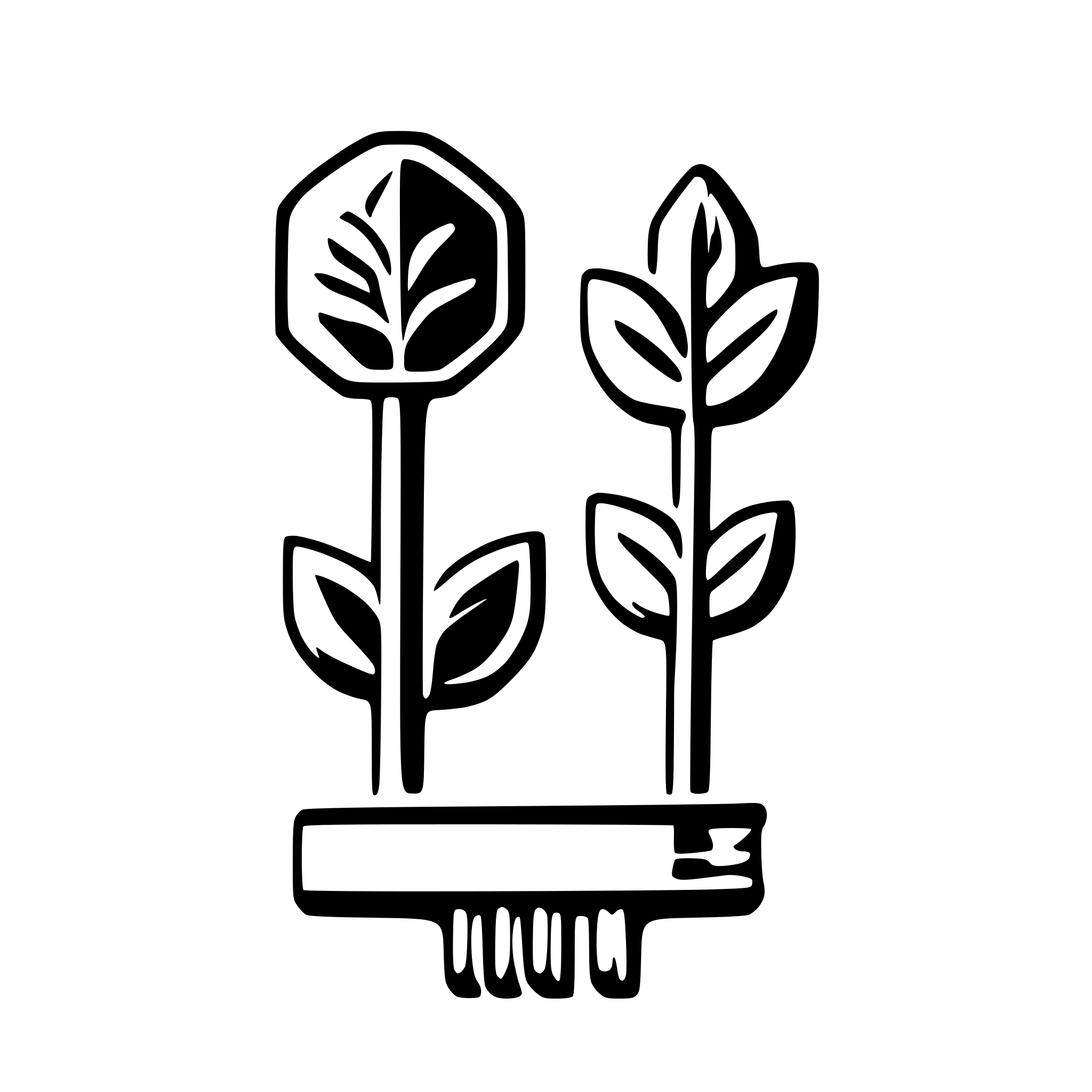 AI-generated SVG of a engeneering agriculture university logo green blue