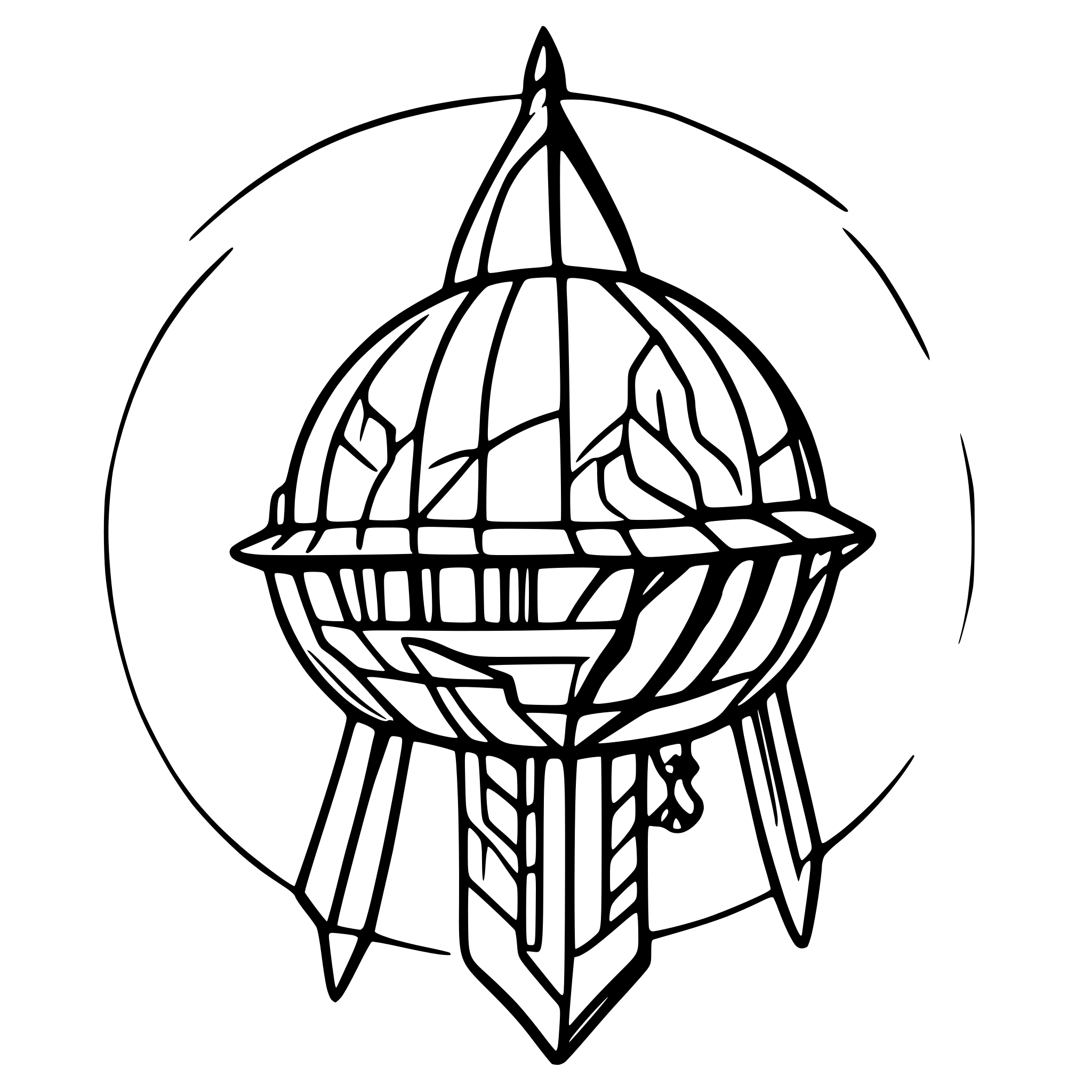AI-generated SVG of 'medieval spacehip'