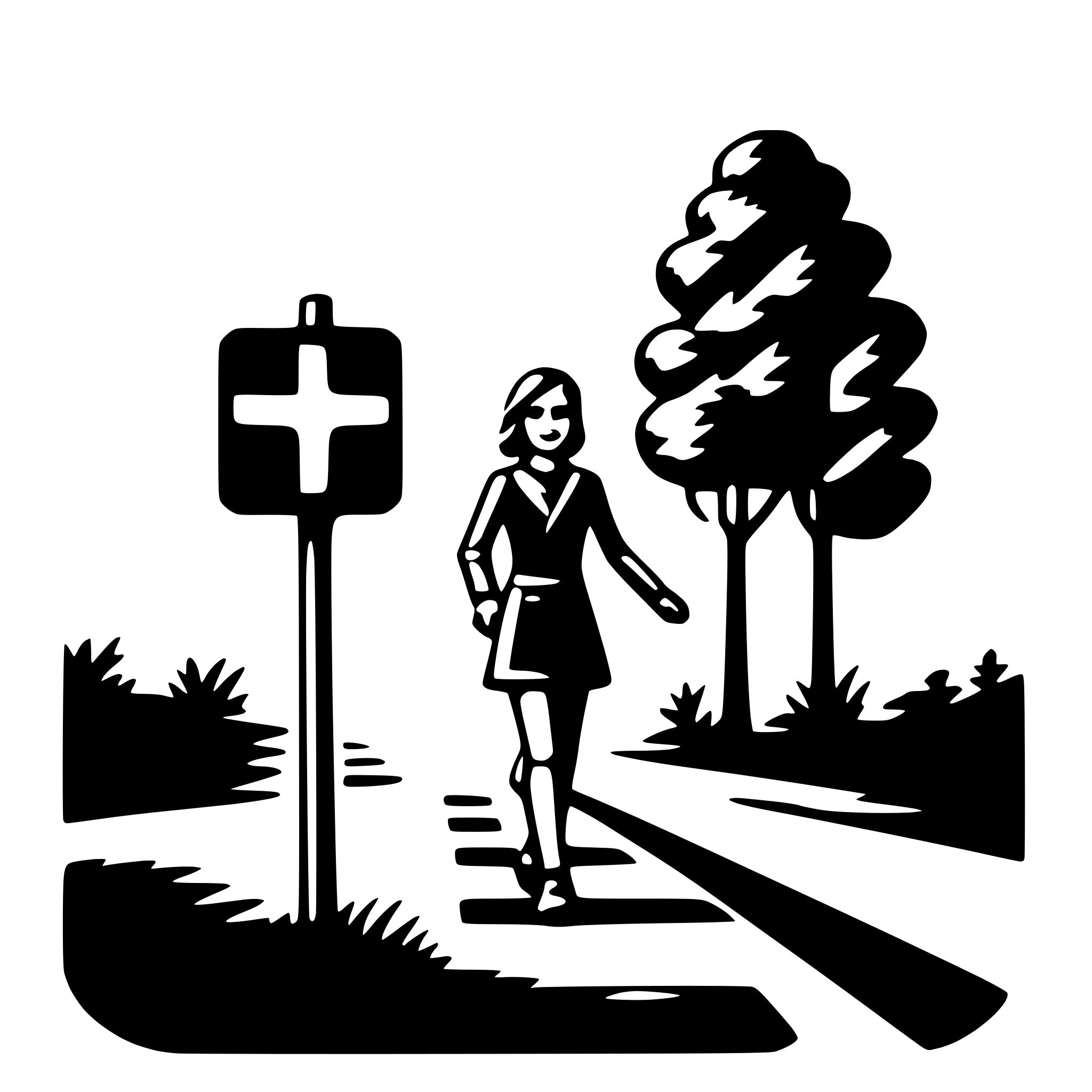 AI-generated SVG of a crosswalk sign