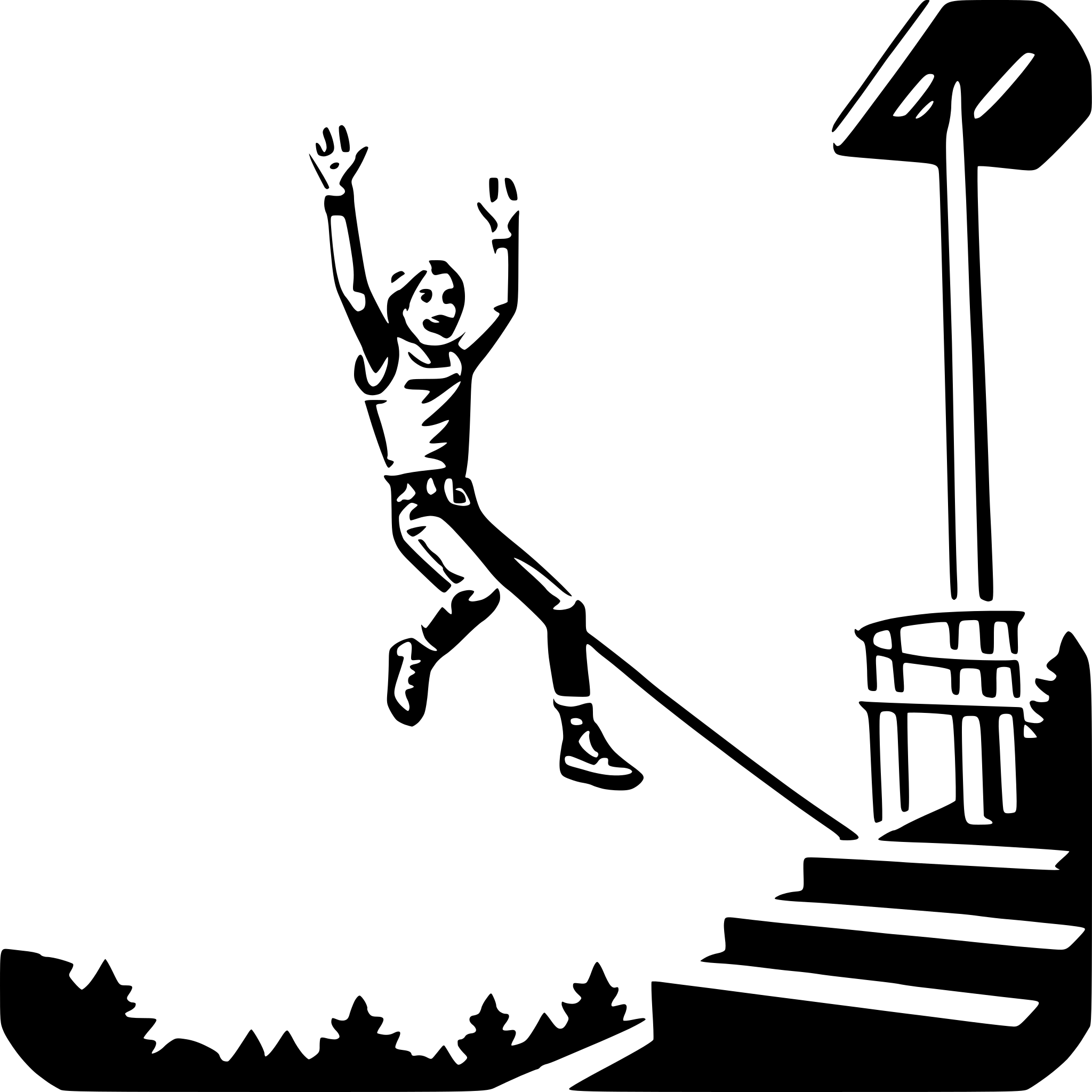 AI-generated SVG of a bungee jumping off bridge