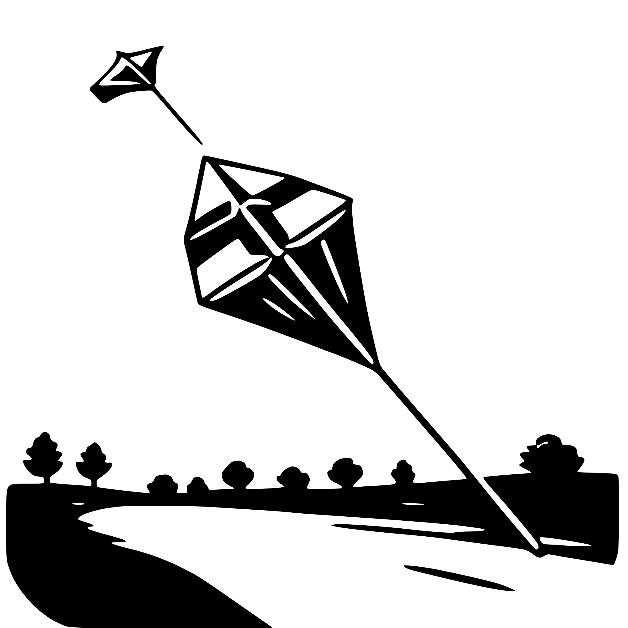 AI-generated SVG of a kite in sky