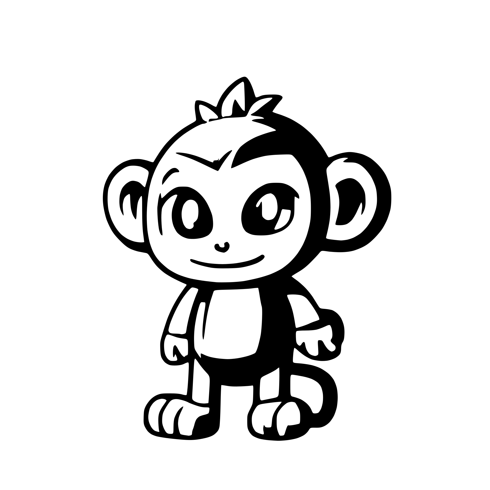 AI-generated SVG of a monkey