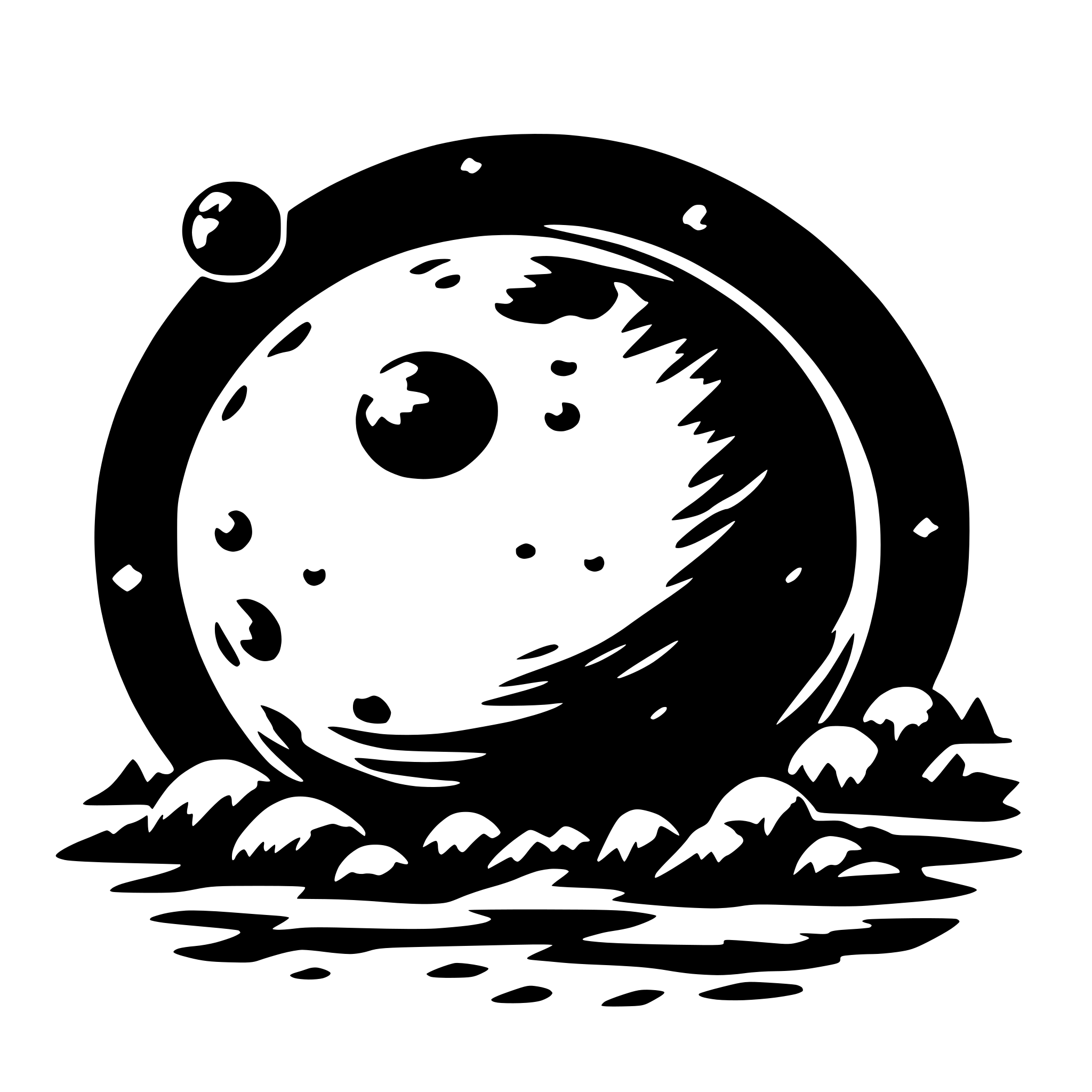AI-generated SVG of 'Planet In spce'