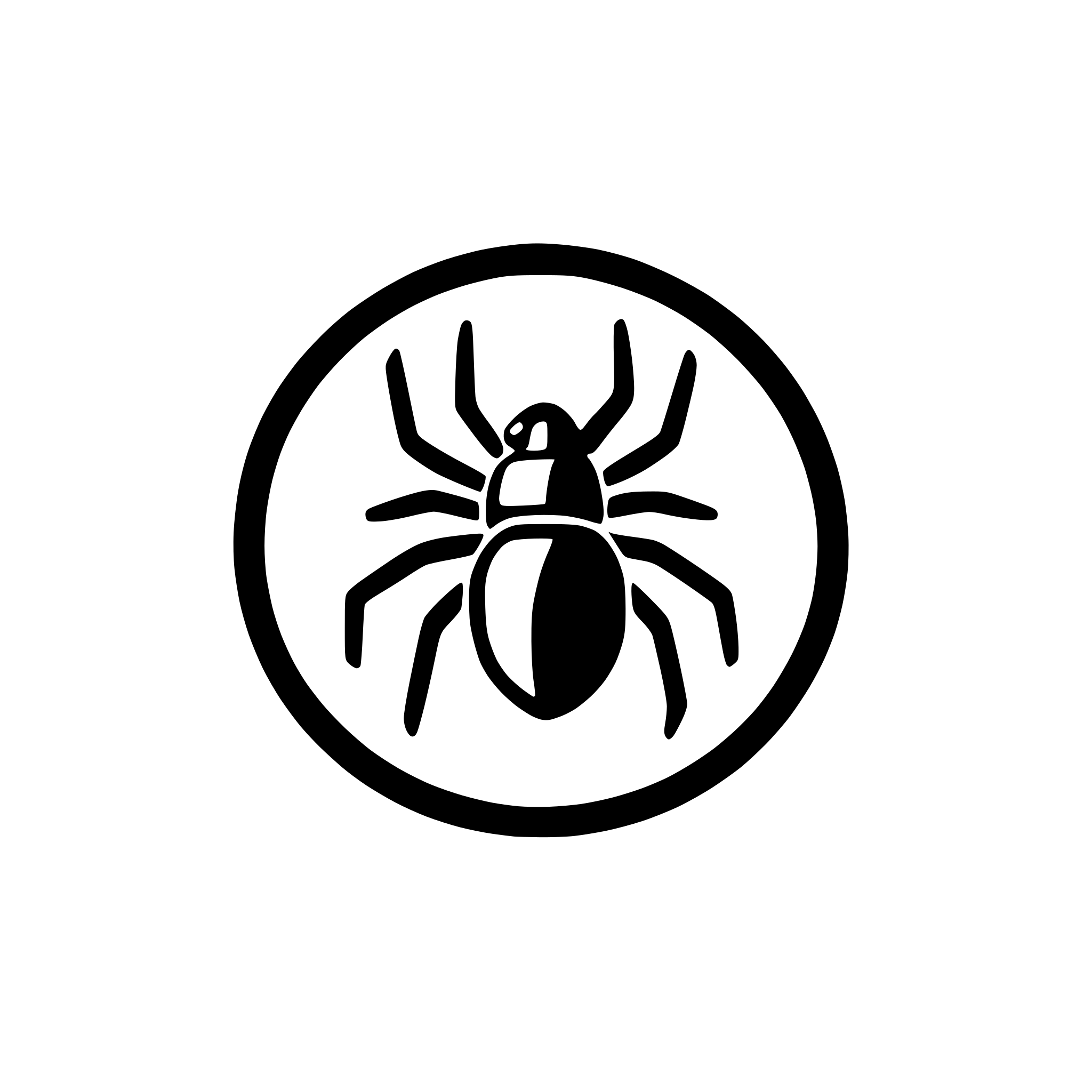 AI-generated SVG of a icon spider, anatomicly right, fully black
