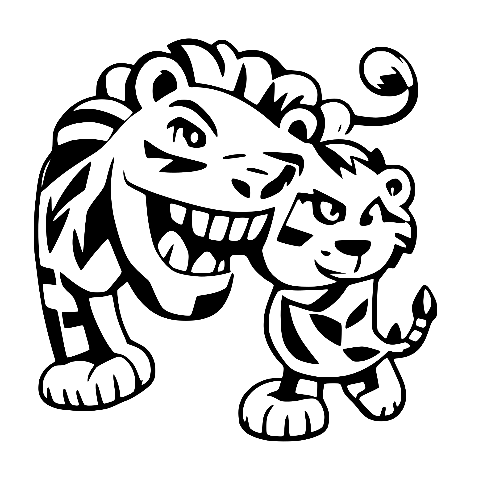 AI-generated SVG of a lion, fight, tiger