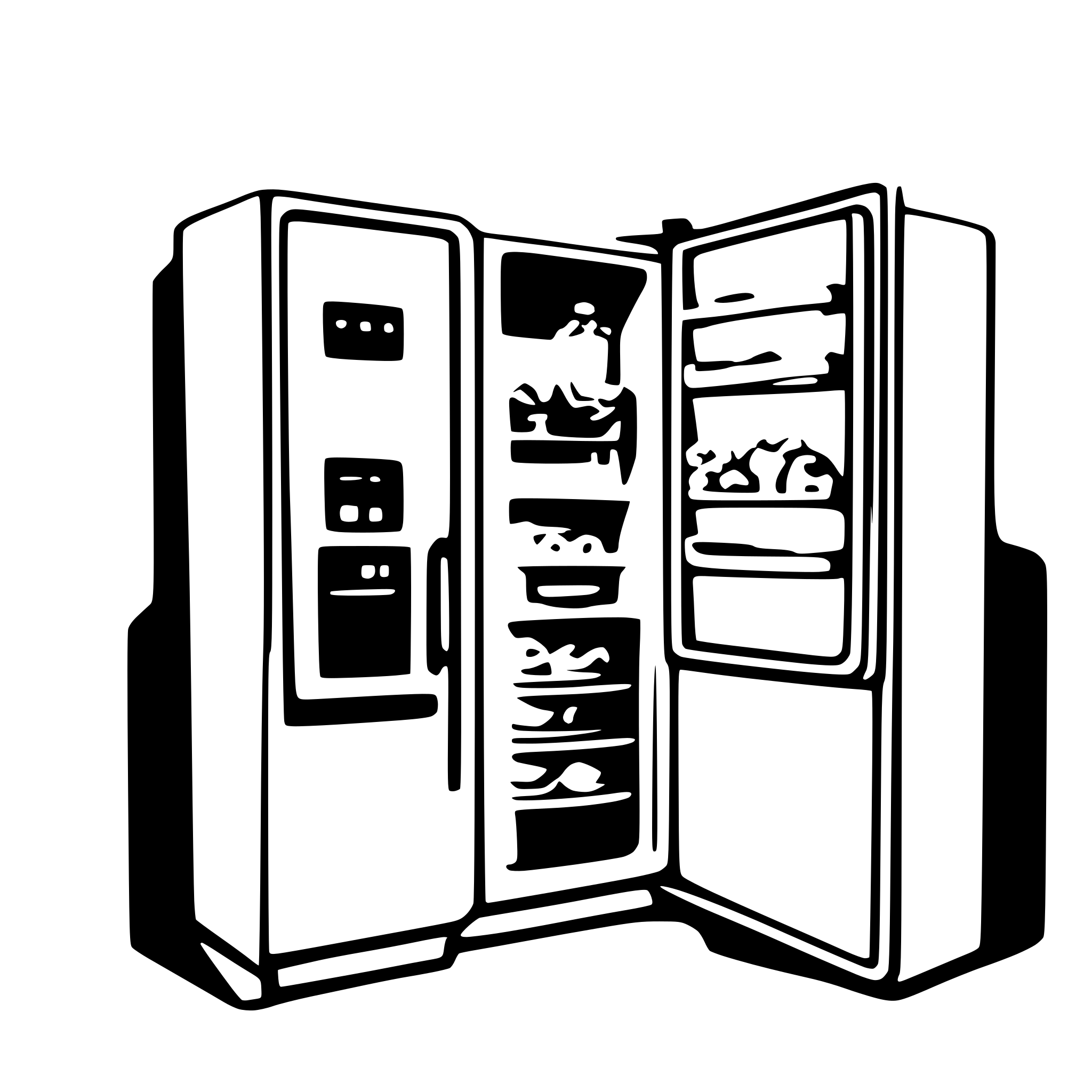 AI-generated SVG of a french door refrigerator