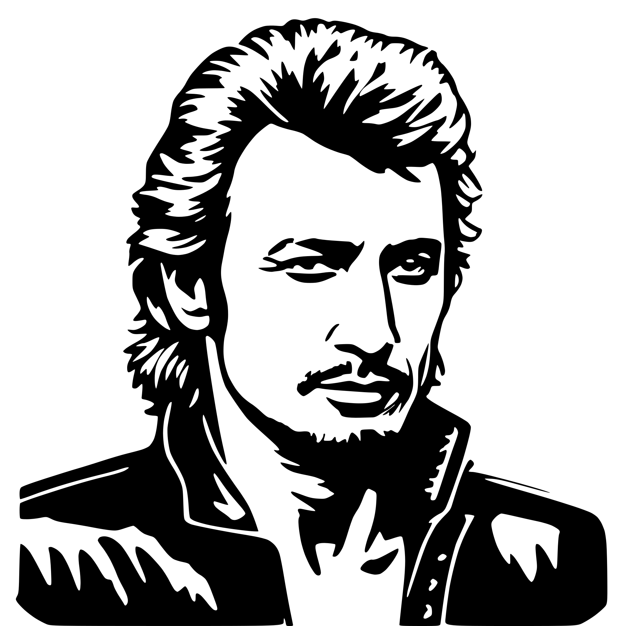 AI-generated SVG of 'johnny hallyday'