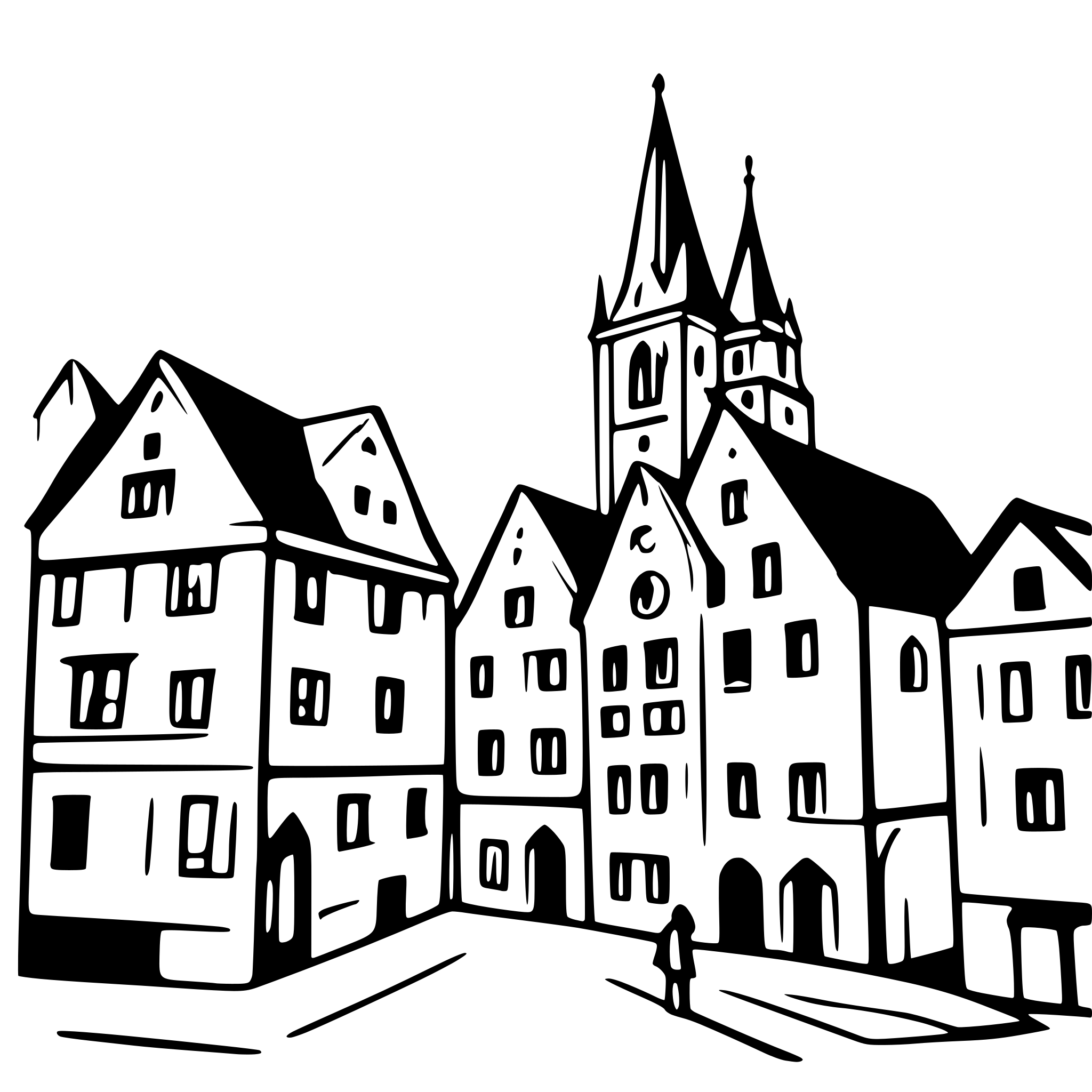 AI-generated SVG of a City of Ulm, Germany in 1879, with classic buildings and small-town atmosphere in the 19th century