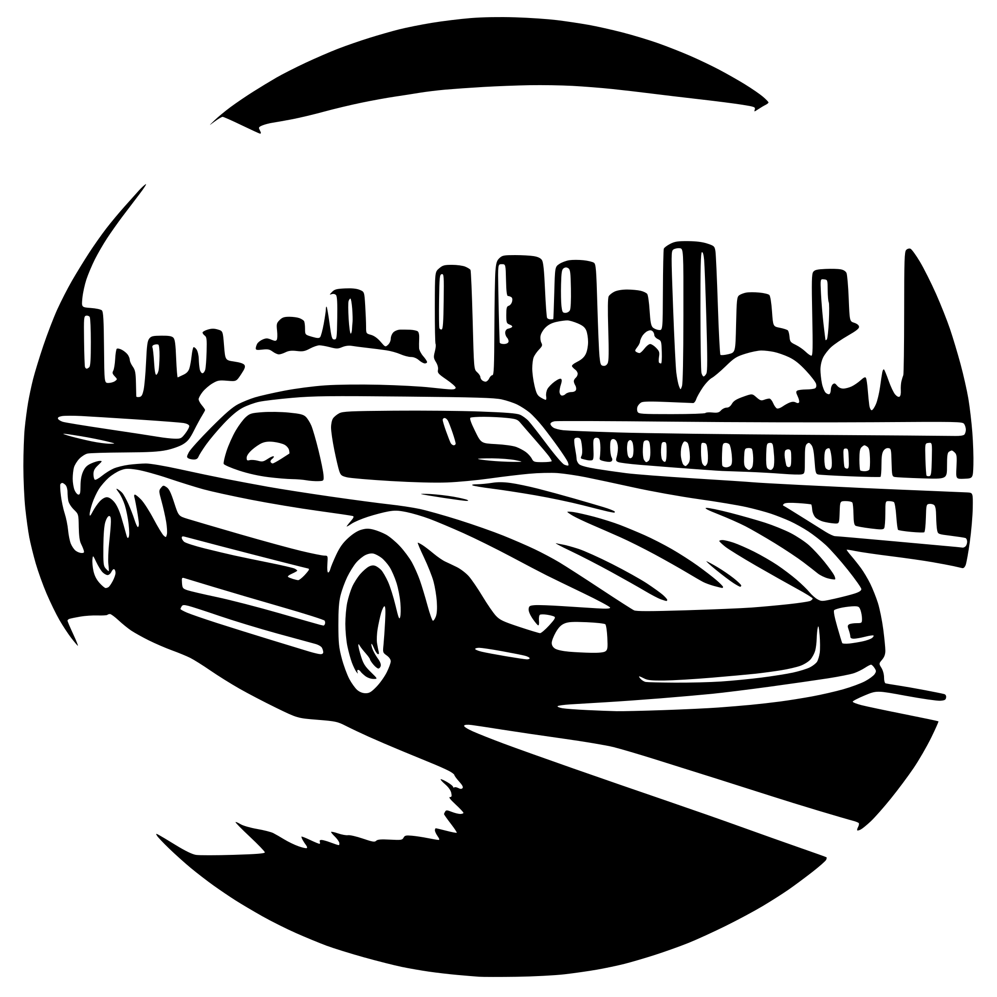 AI-generated SVG of 'drag racing'