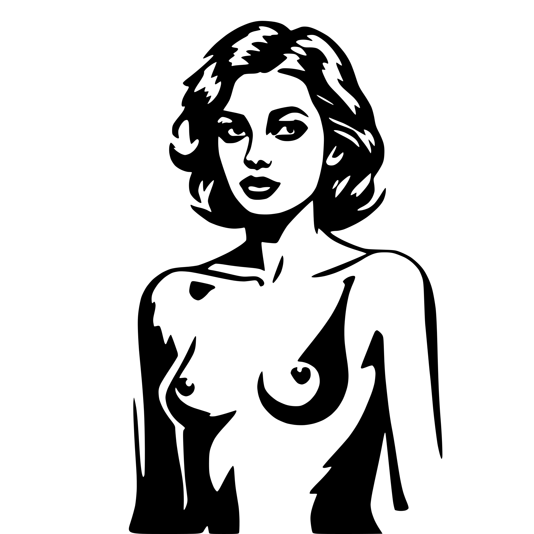 AI-generated SVG of a nude woman