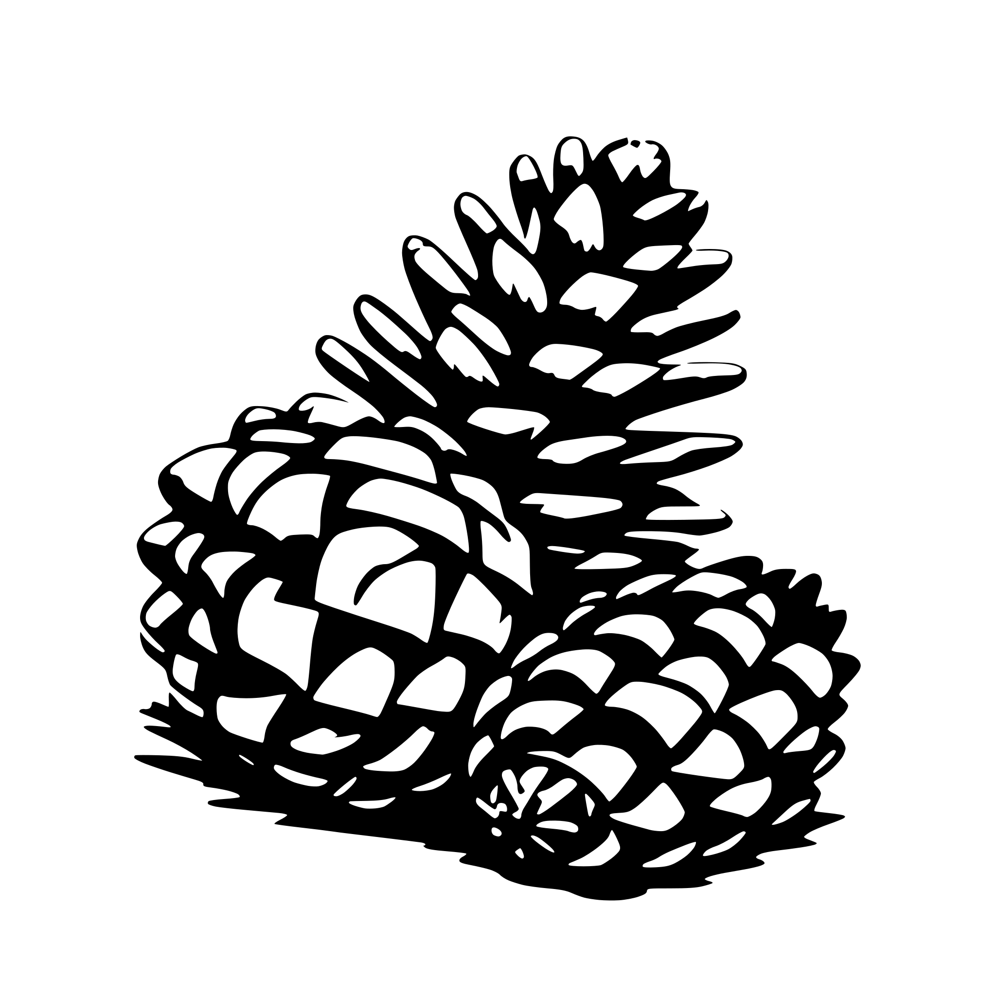AI-generated SVG of 'pinecone'