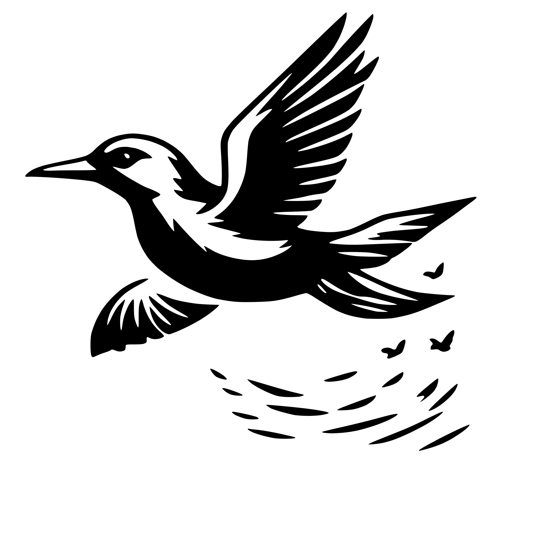 AI-generated SVG of a create flying bird bundle svg