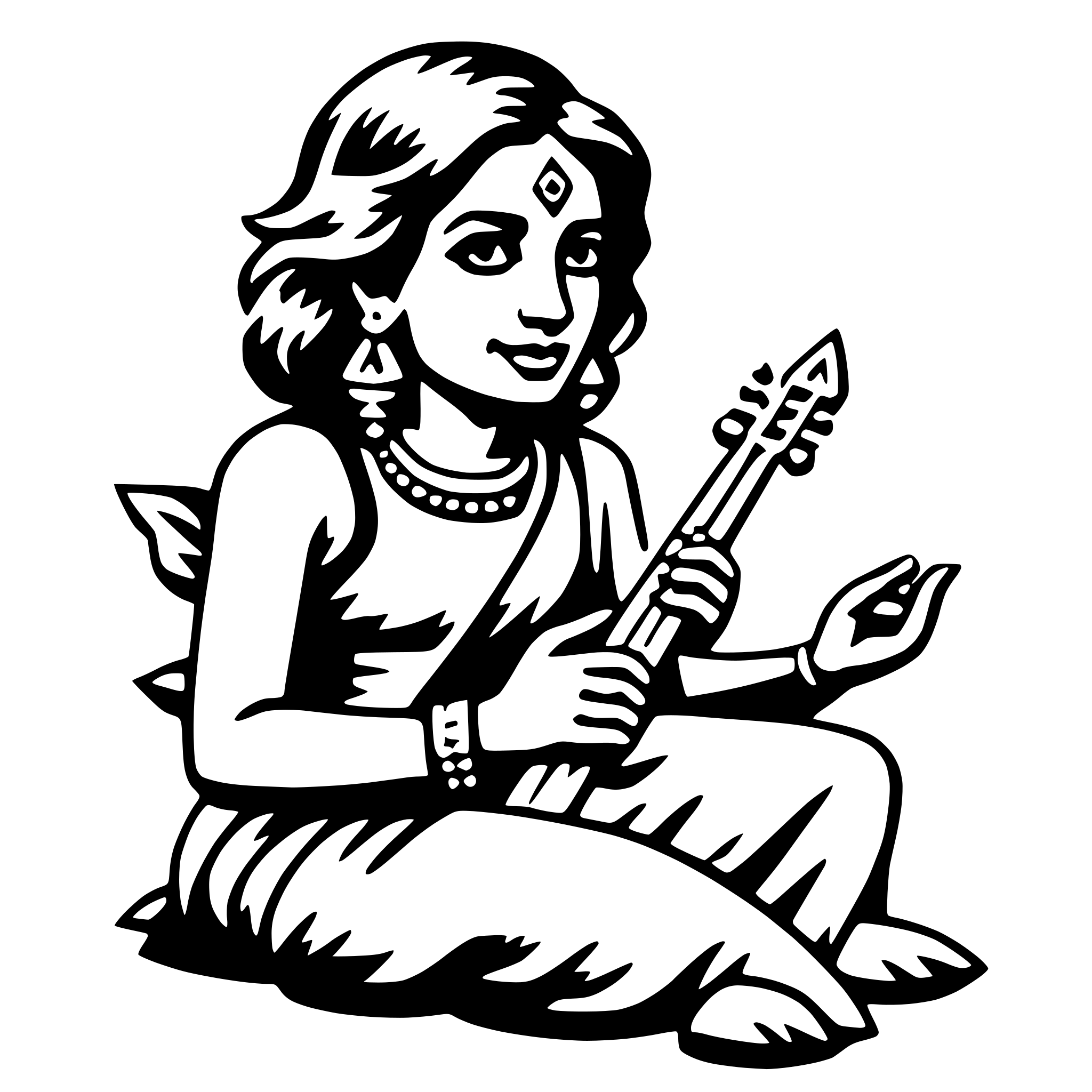 AI-generated SVG of a saraswati