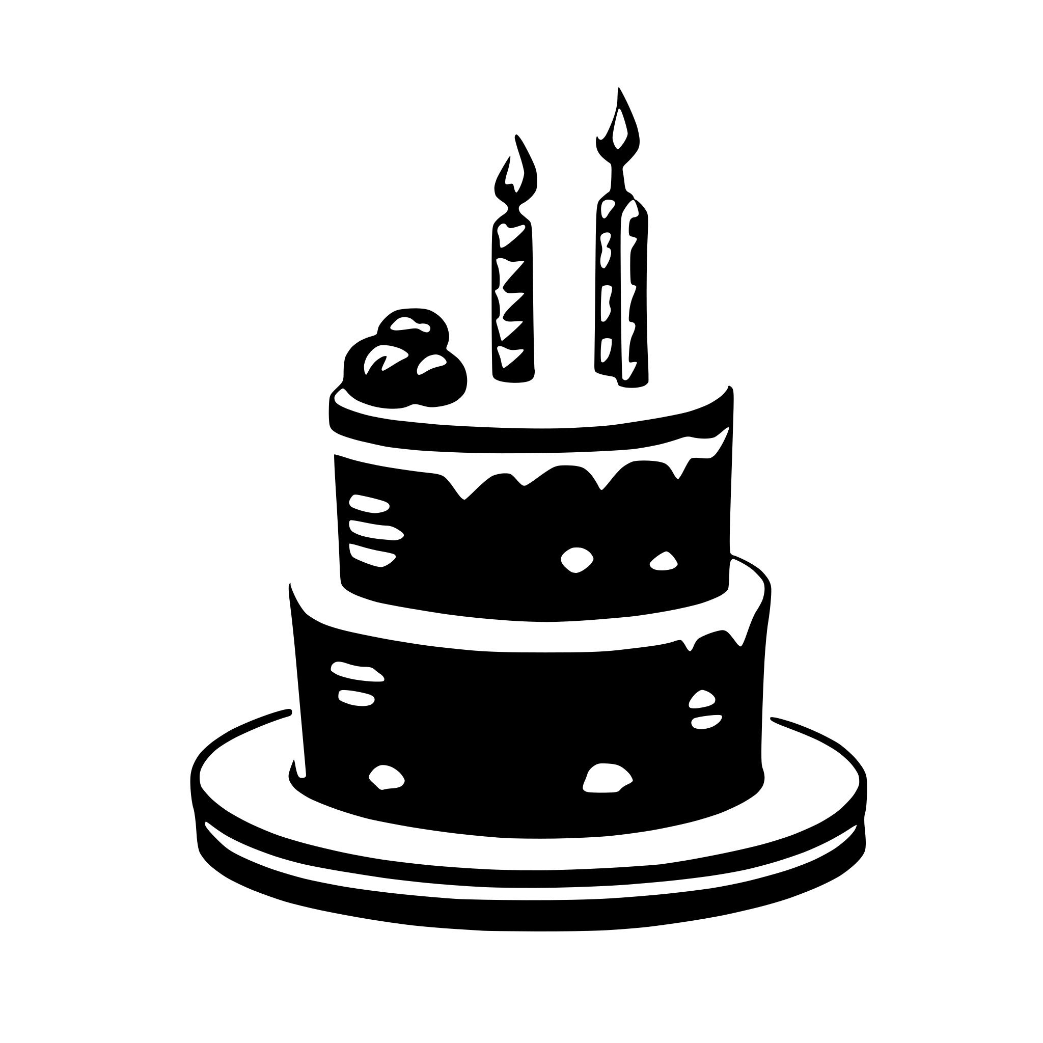 AI-generated SVG of a birthday cake