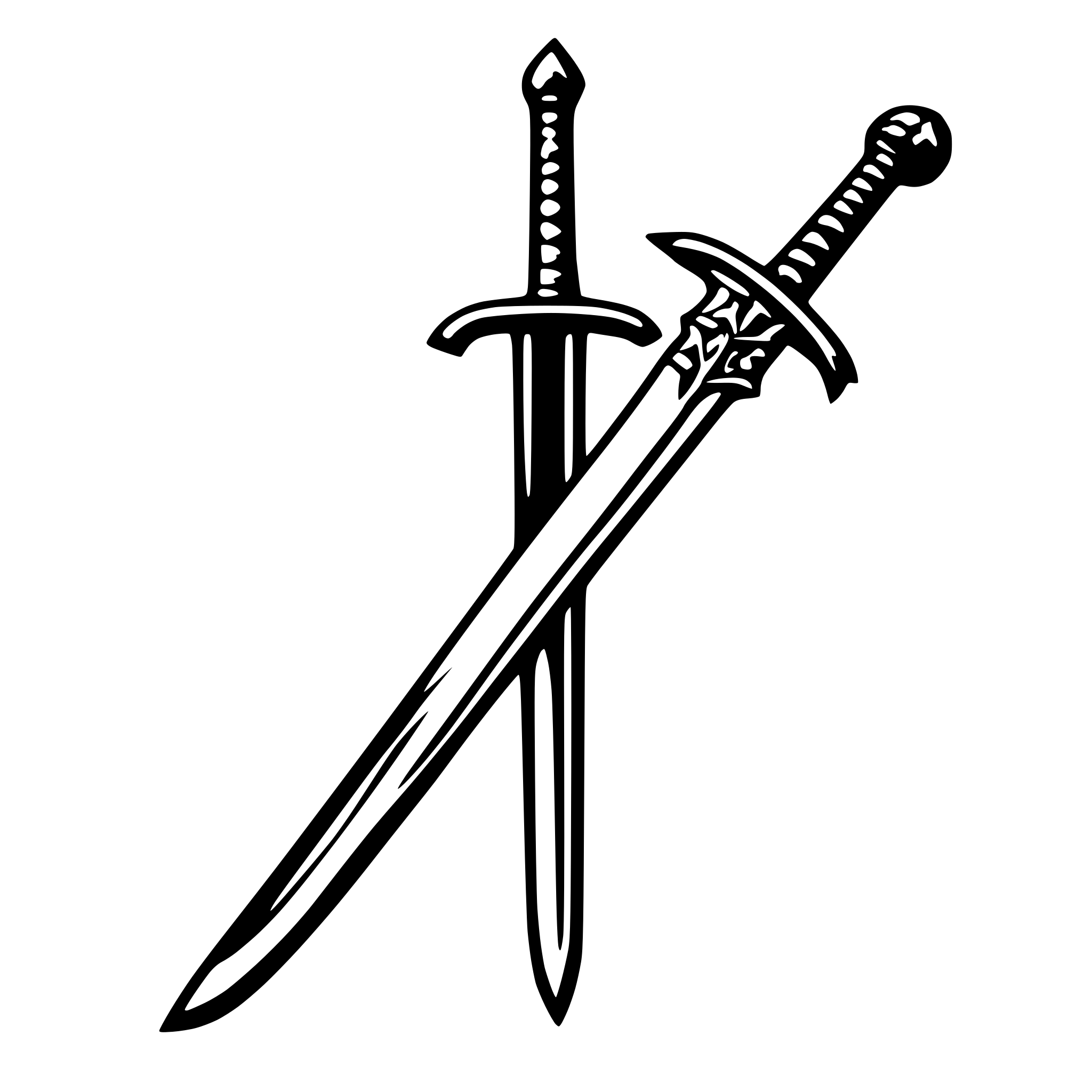 AI-generated SVG of 'long sword'