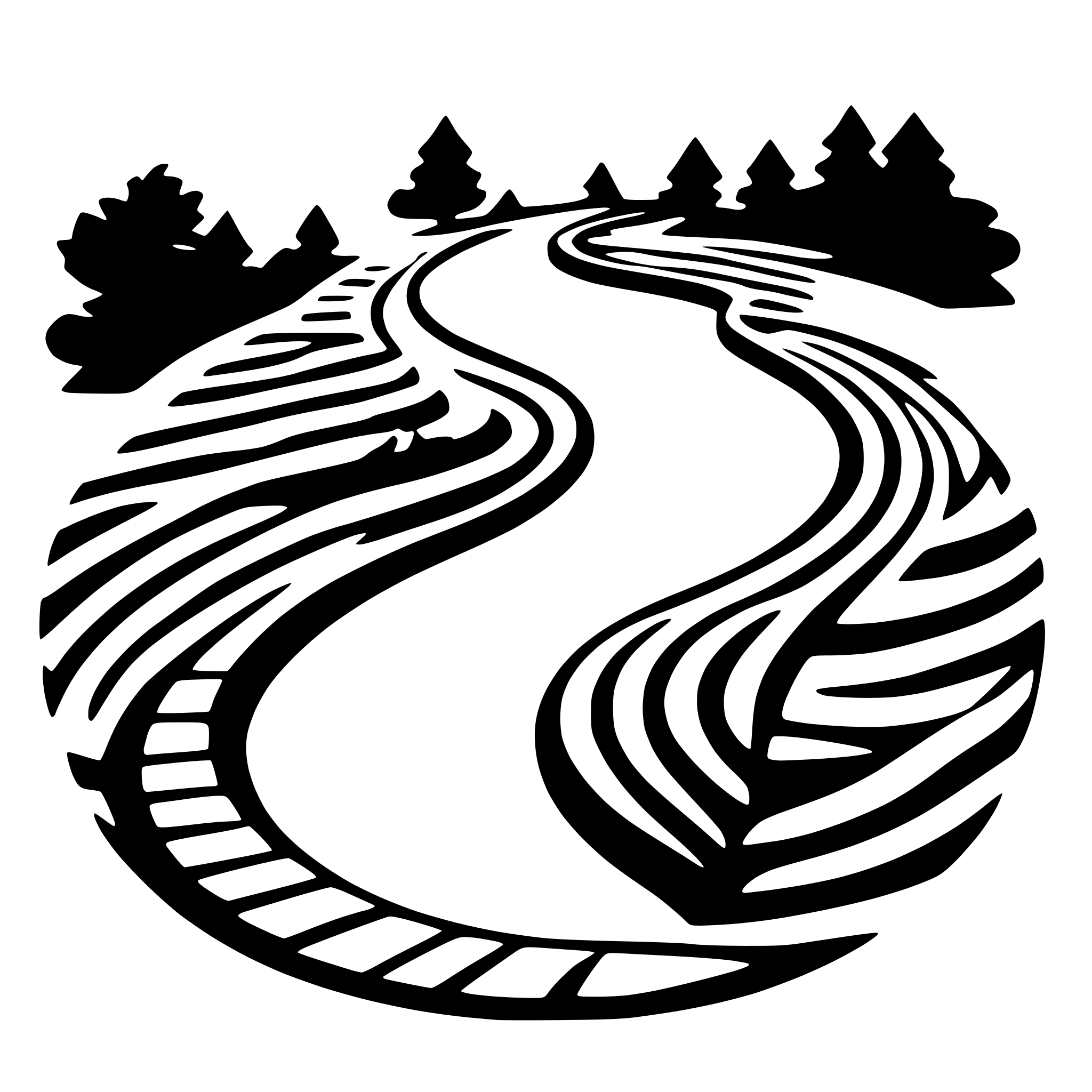 AI-generated SVG of a a wavy path circle