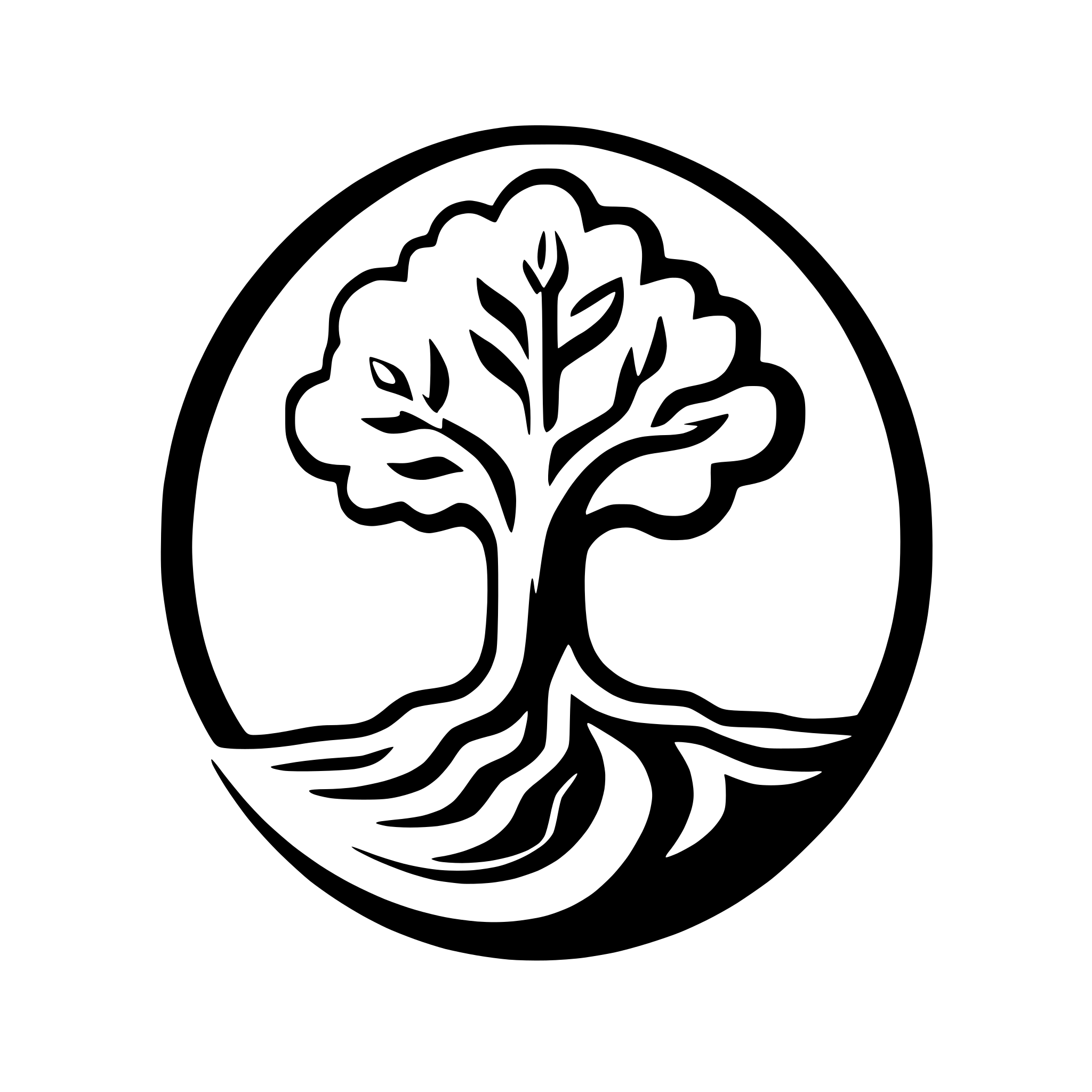 AI-generated SVG of a abstract tree with roots visible