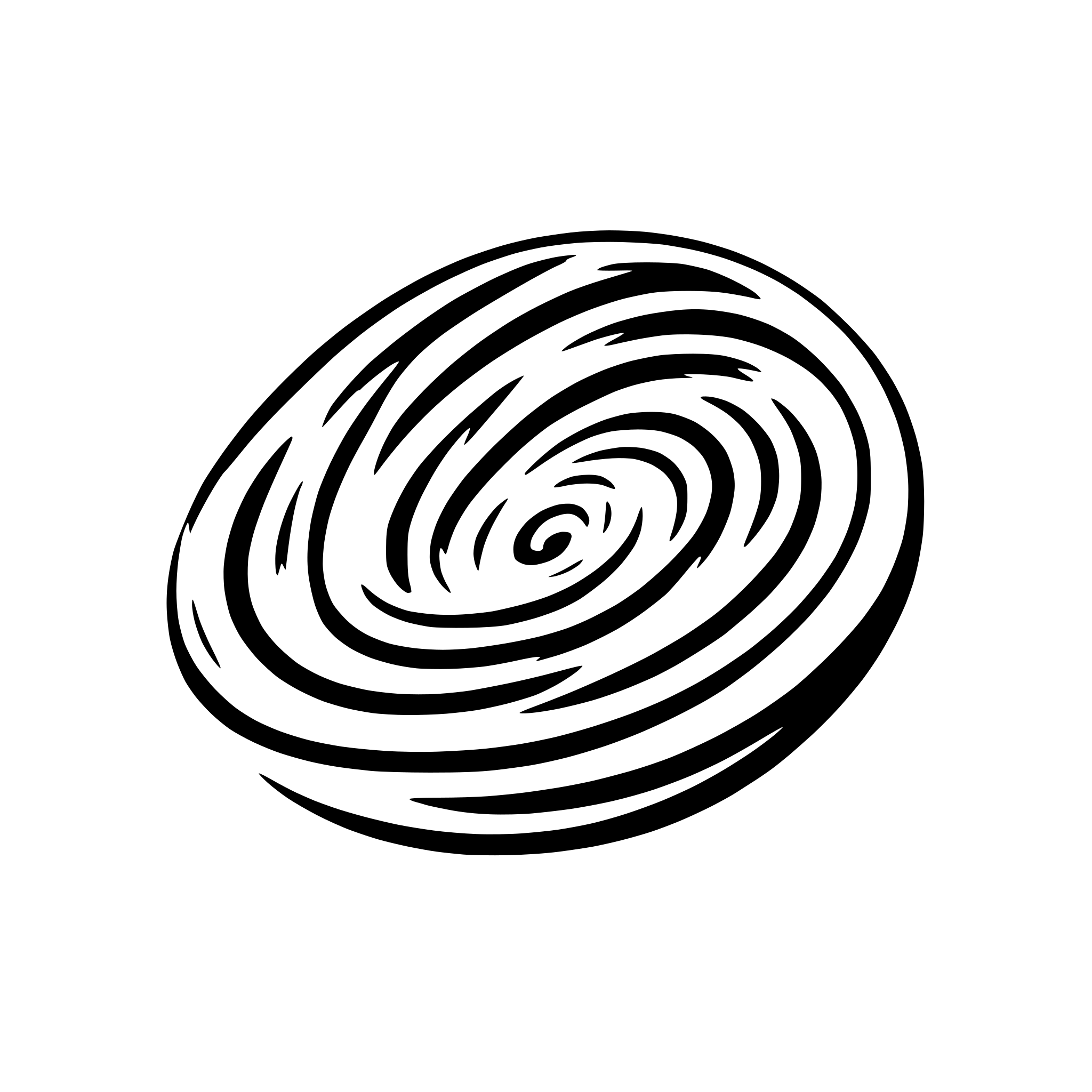 AI-generated SVG of 'An oval spiral galaxy'