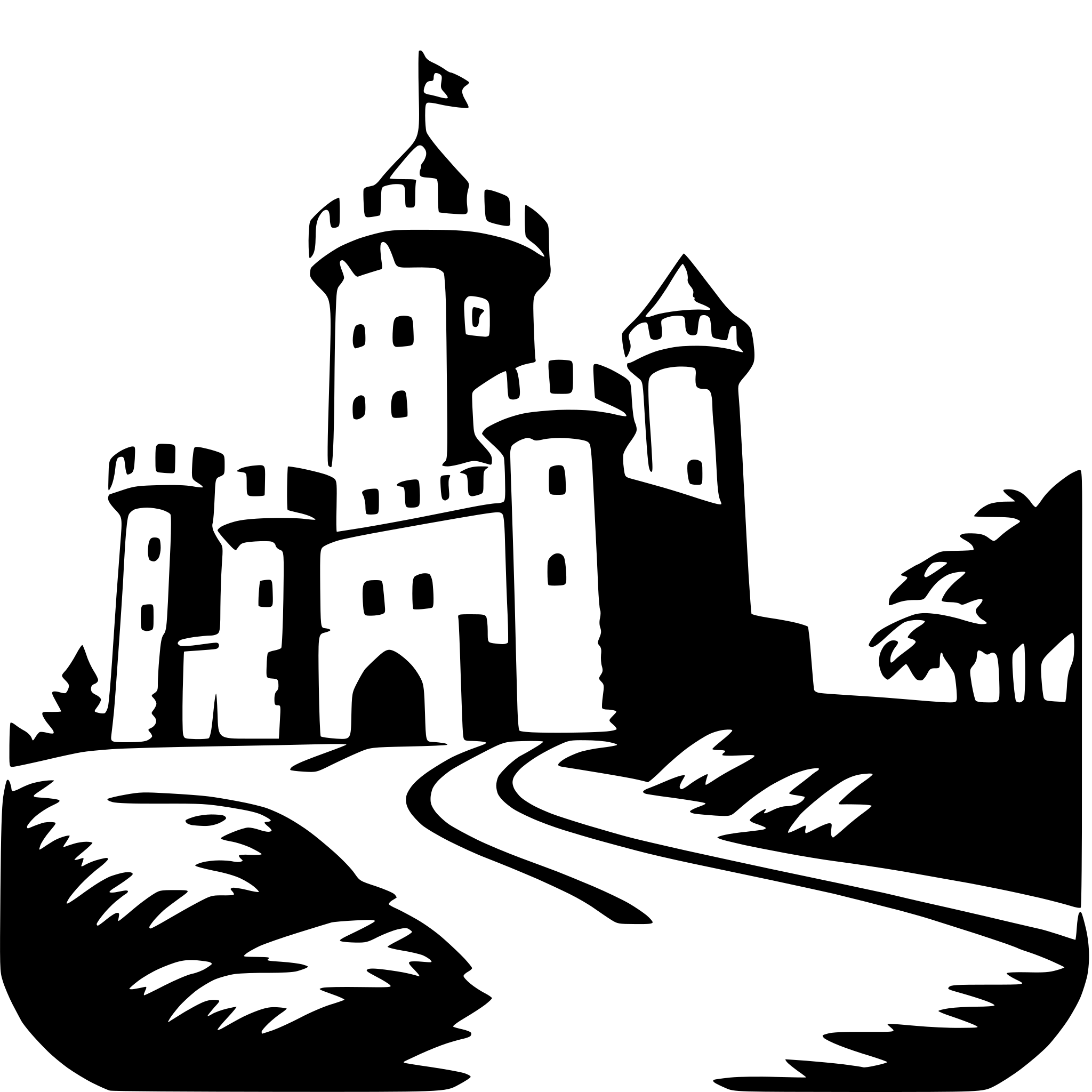 AI-generated SVG of 'exploring ancient castle'
