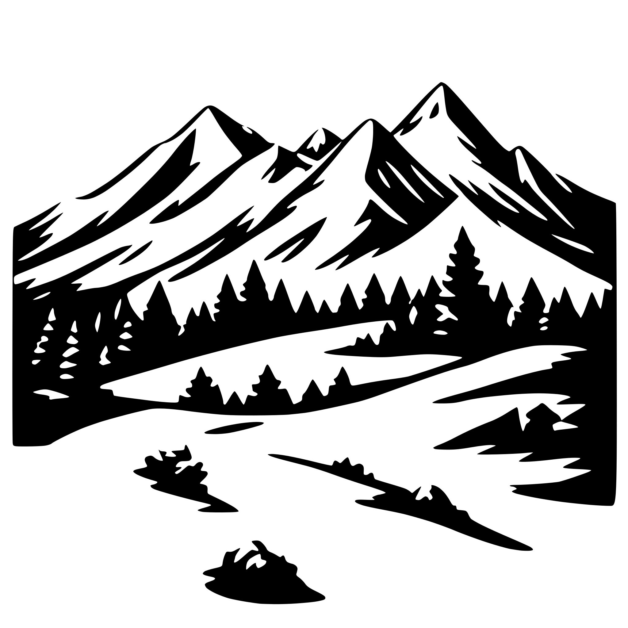 AI-generated SVG of a mountains