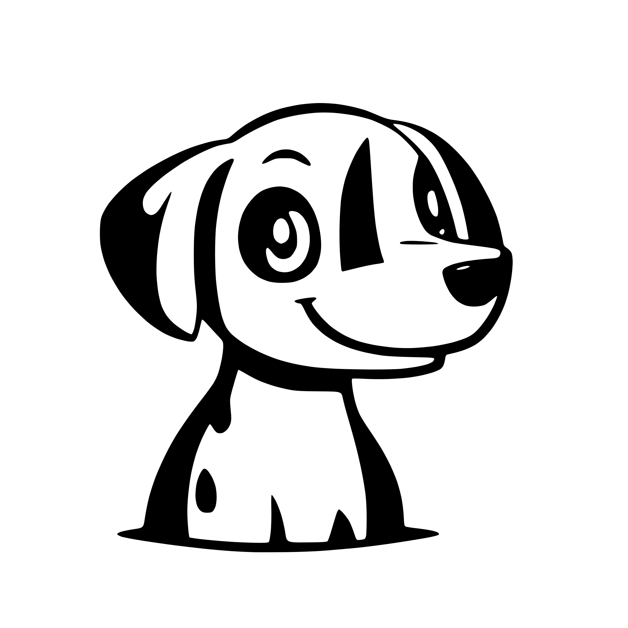 AI-generated SVG of a draw a dog with a big nose