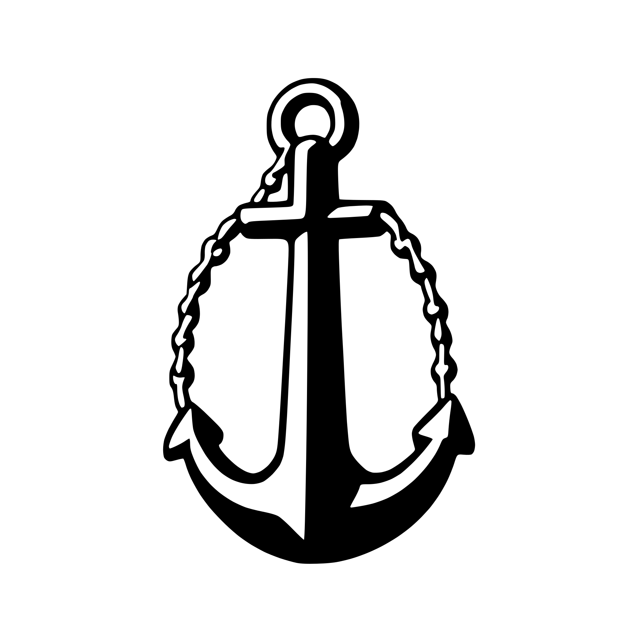 AI-generated SVG of a anchor with chain attached