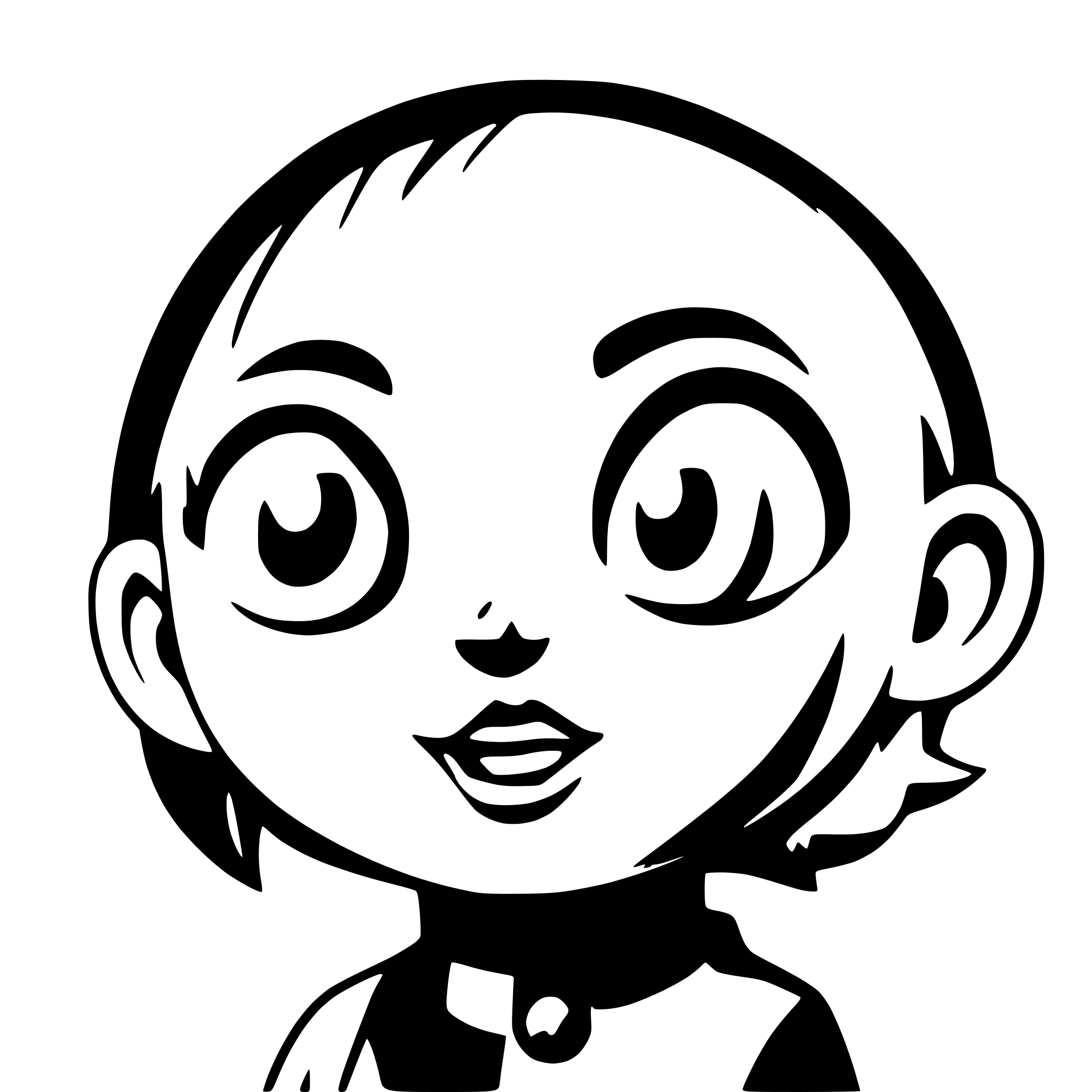 AI-generated SVG of a silly face big nose more ghibli studio like