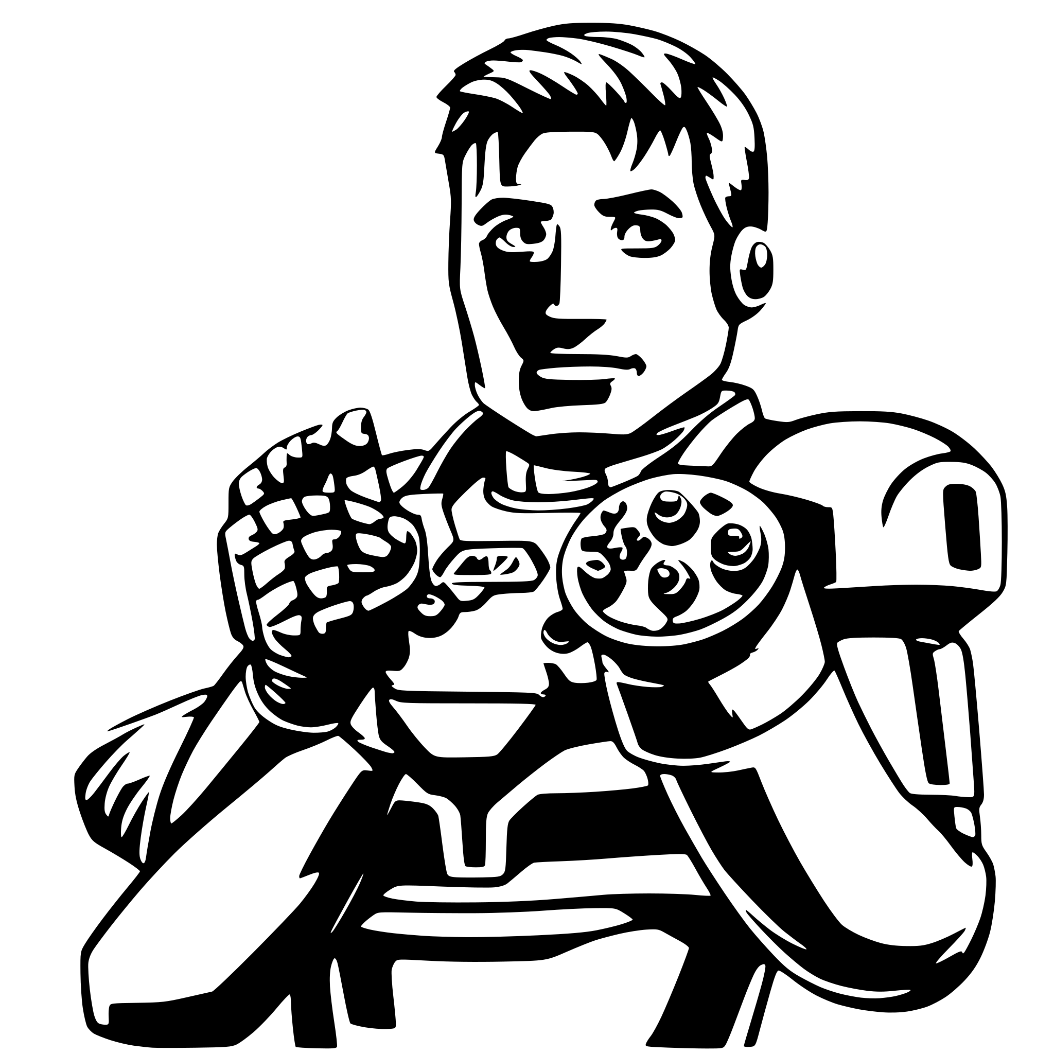 AI-generated SVG of a Iron man gaming with controller