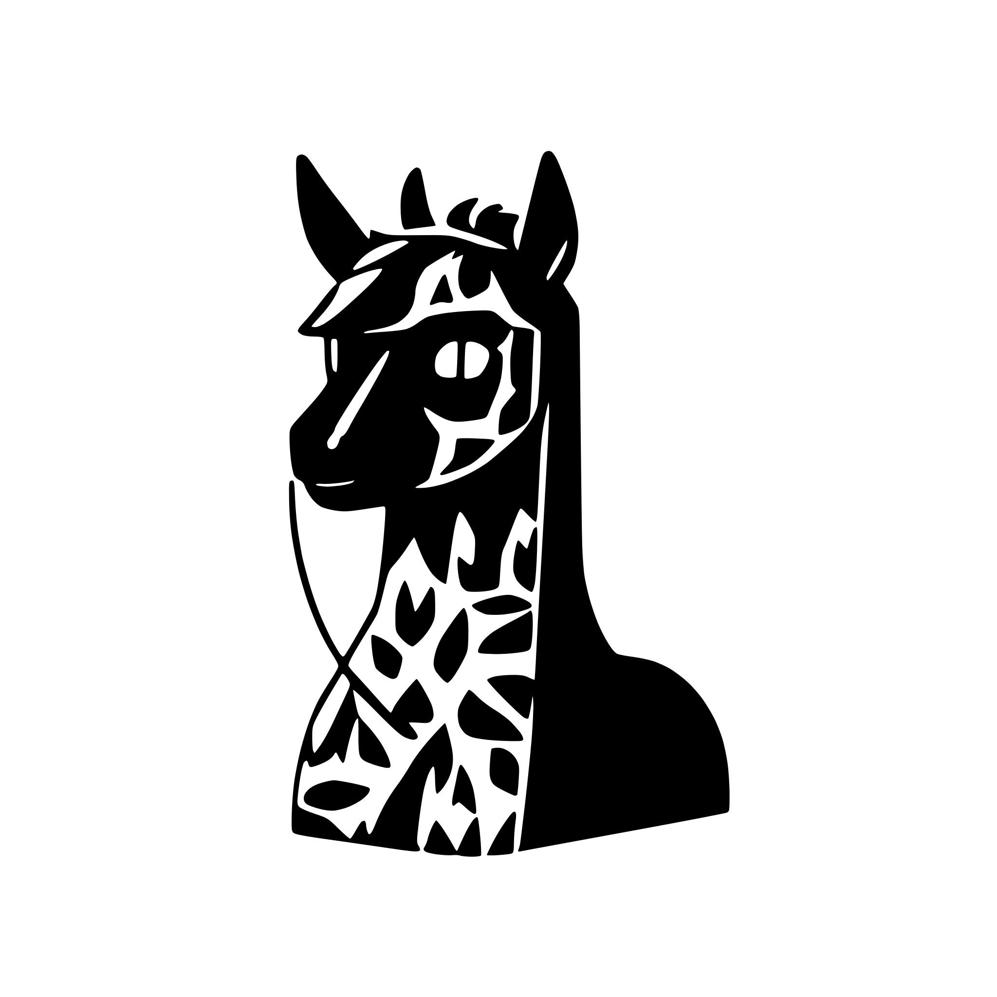AI-generated SVG of 'llama telephone'