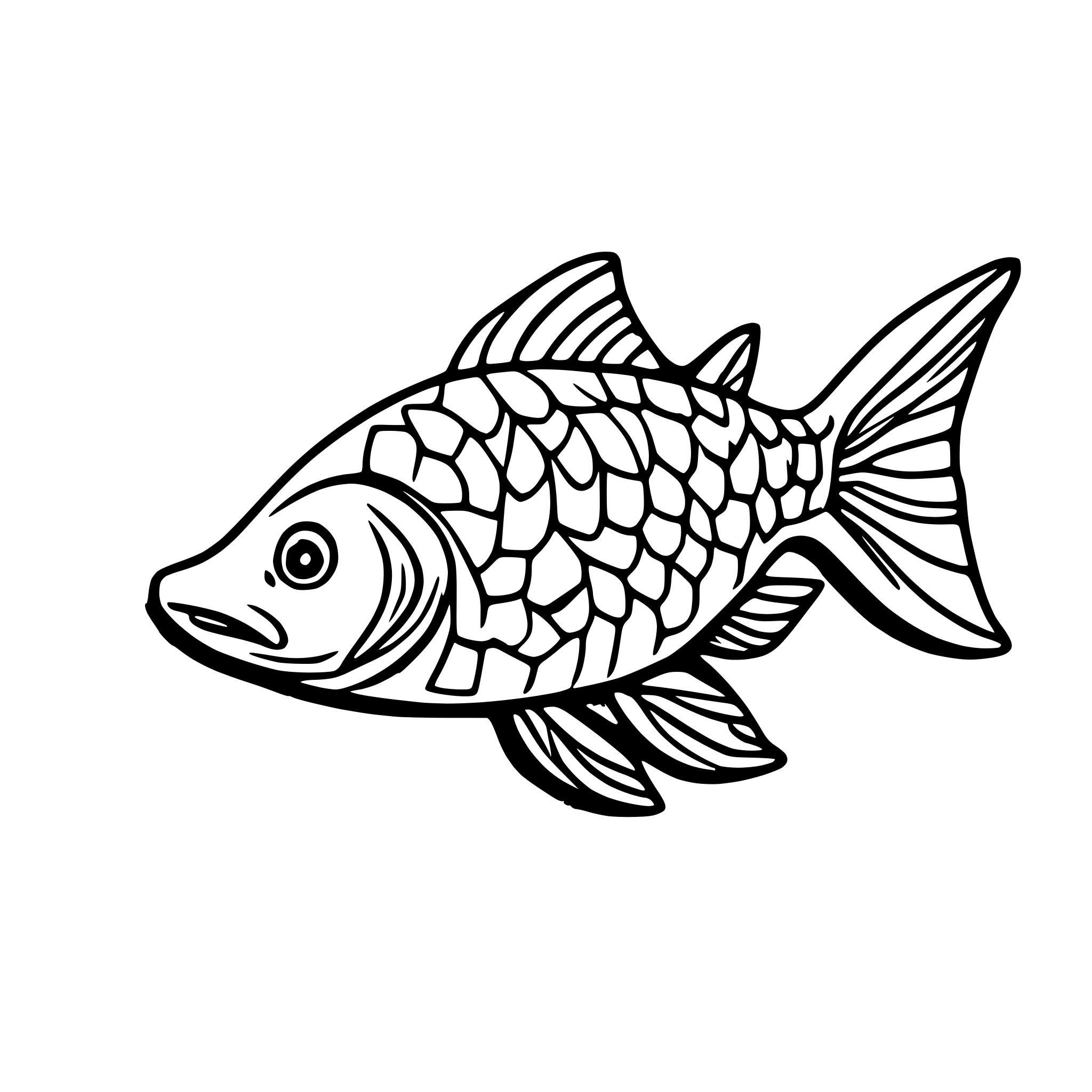AI-generated SVG of 'carp'