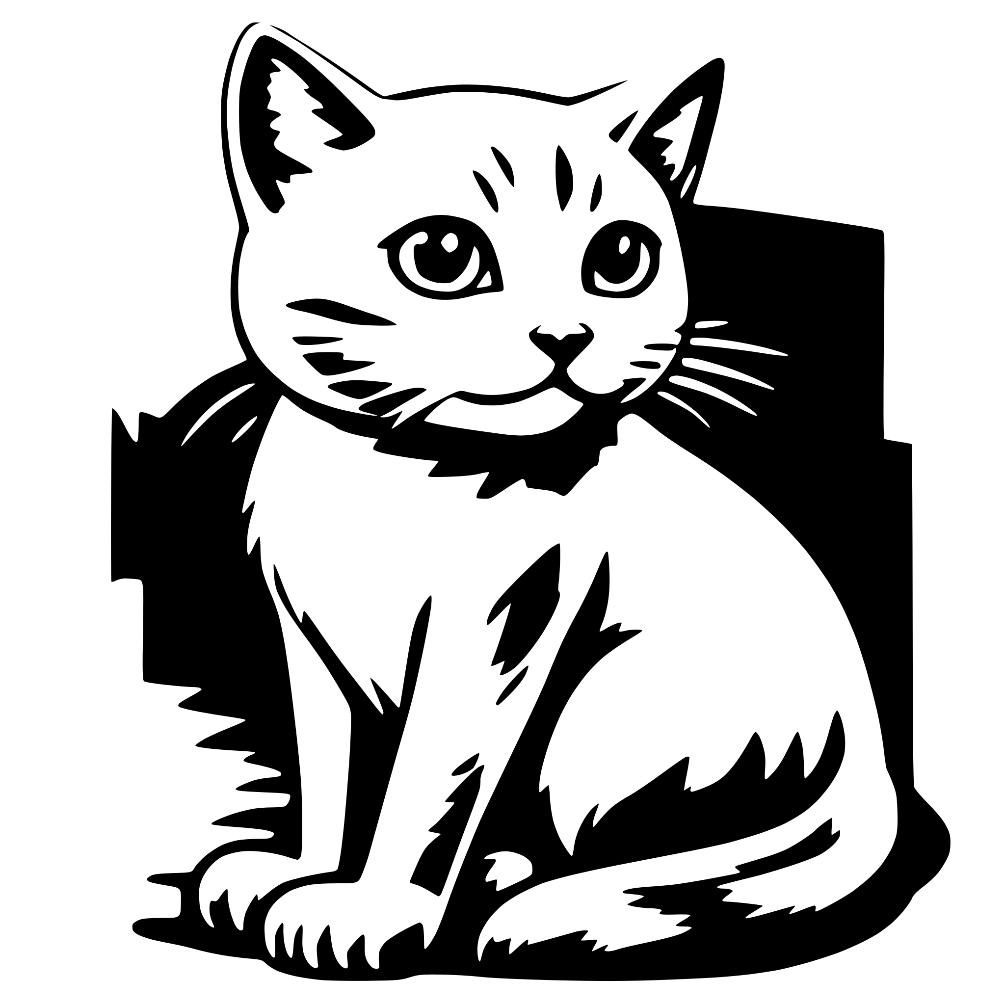 AI-generated SVG of 'Katze'