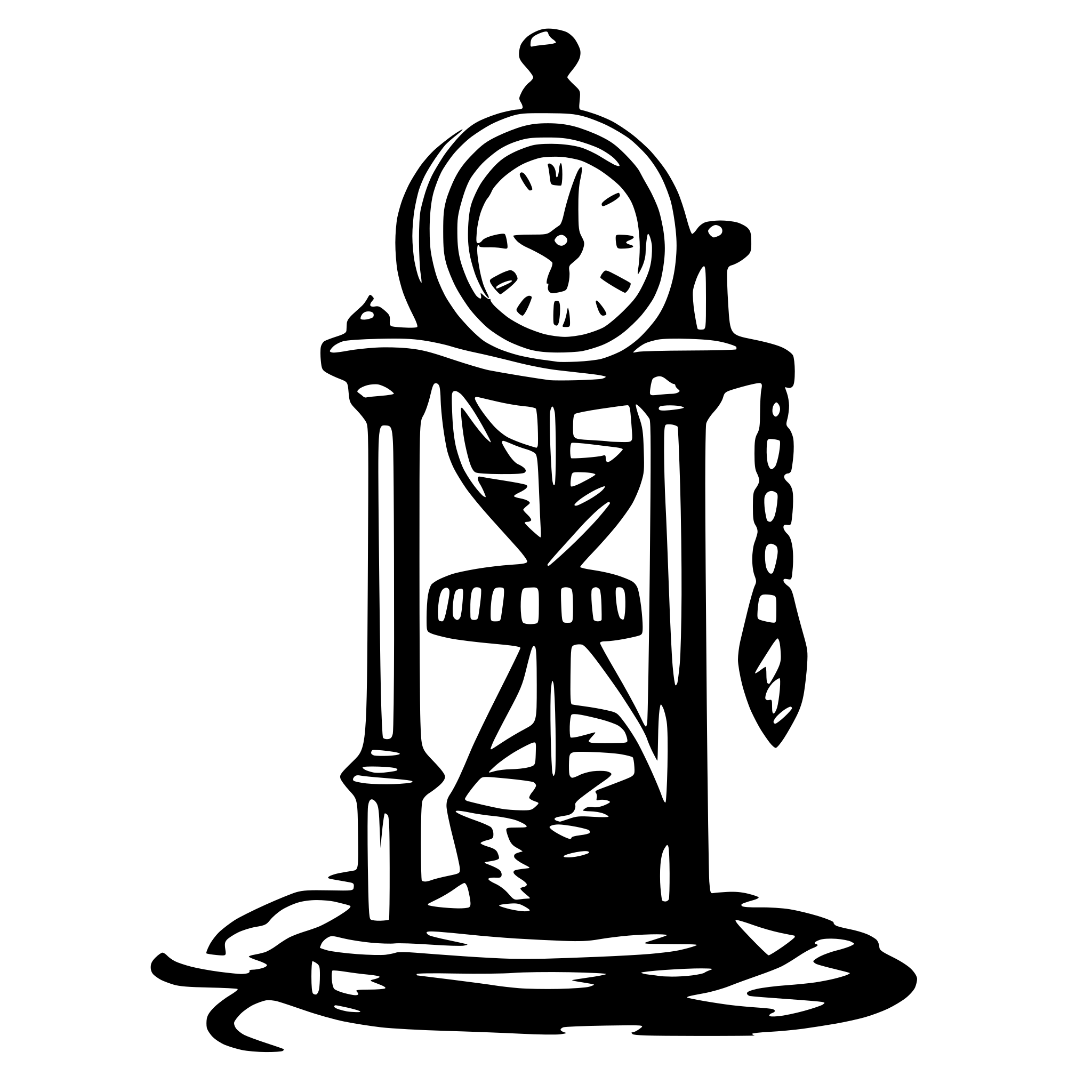 AI-generated SVG of a sinewy threads of time